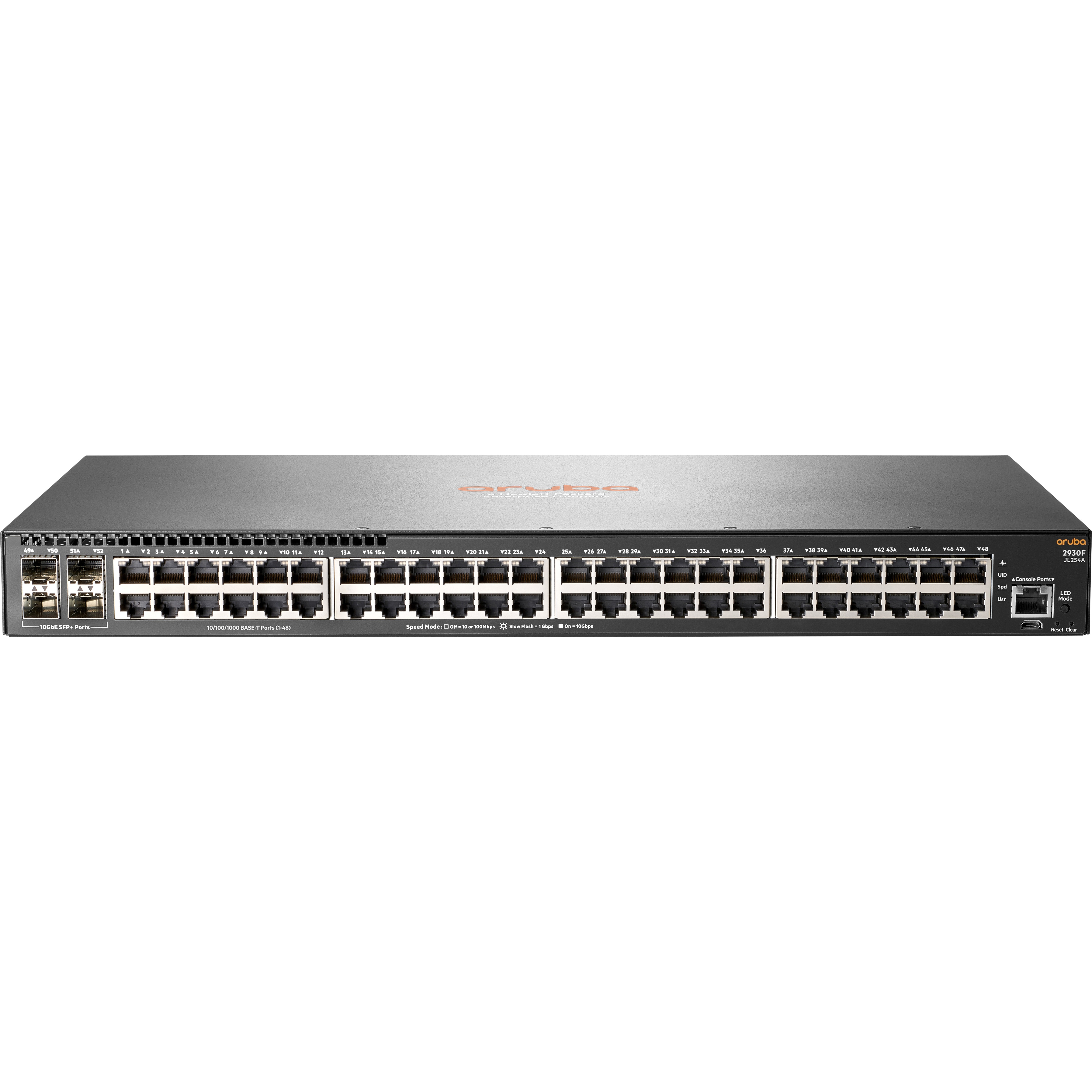 HPE Aruba 2930F 48G 4SFP+ Switch - 48 Ports - Manageable - 10 Gigabit Ethernet, Gigabit Ethernet - 10/100/1000Base-TX, 10GBas