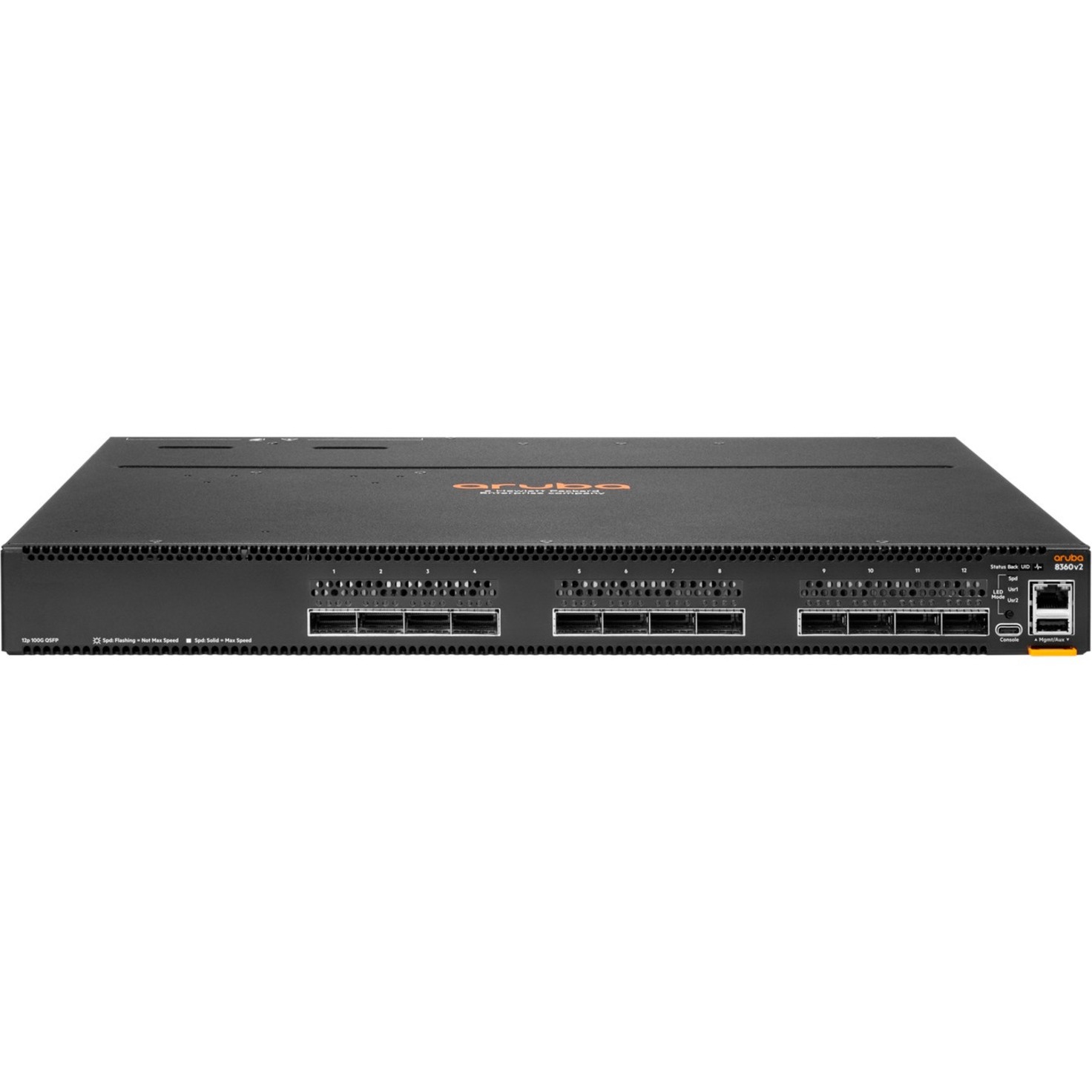 HPE CX 8360v2 8360-12C Ethernet Switch - Manageable - 100 Gigabit Ethernet - 100GBase-X - Refurbished - 3 Layer Supported - Modular - 375 W Power Consumption - Optical Fiber - 1U - Cabinet Mount, Surface Mount, Rack-mountable - TAA Compliant