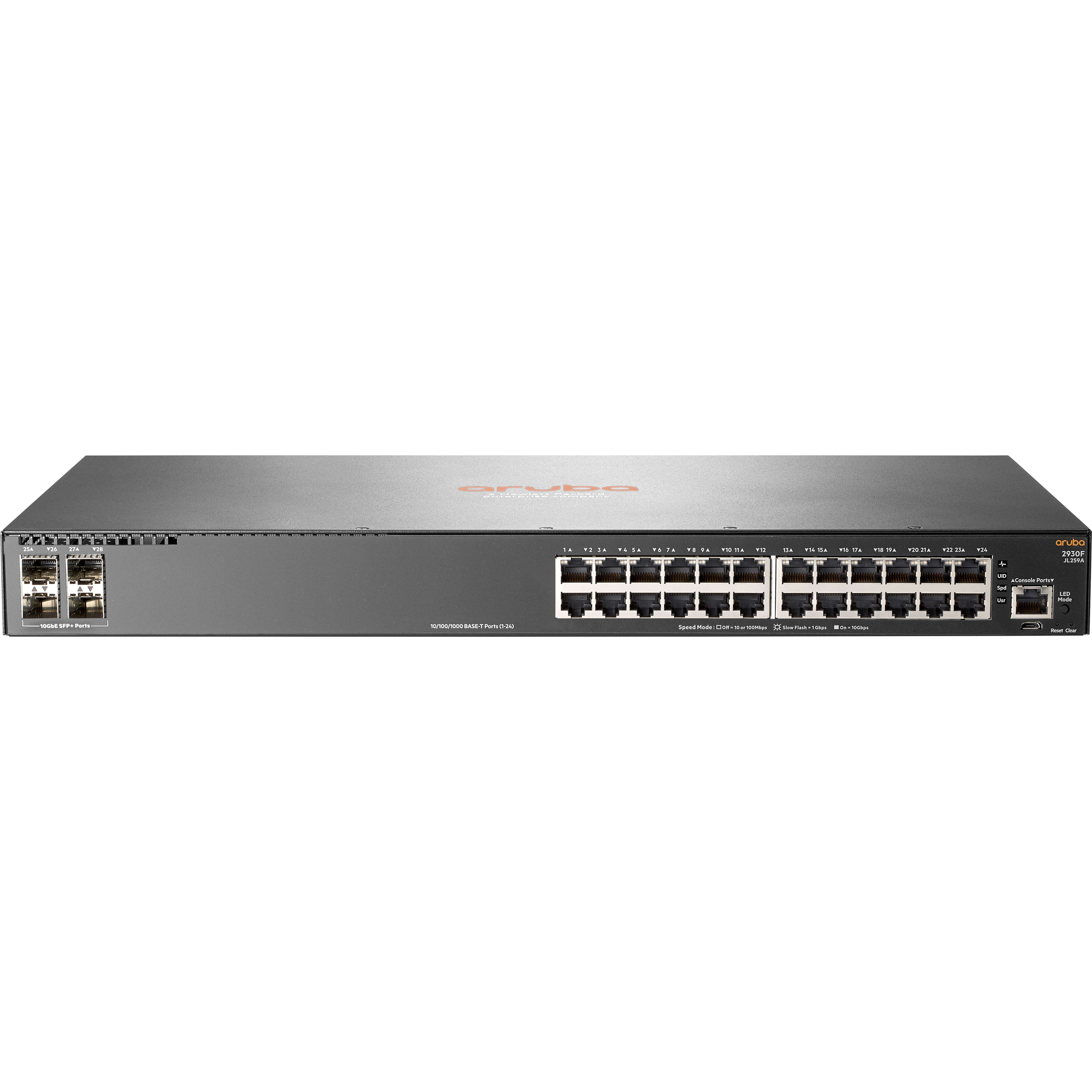 HPE 2930F 24G 4SFP Switch - 24 Ports - Manageable - Gigabit Ethernet - 1000Base-X, 10/100/1000Base-TX - Refurbished - 3 Layer