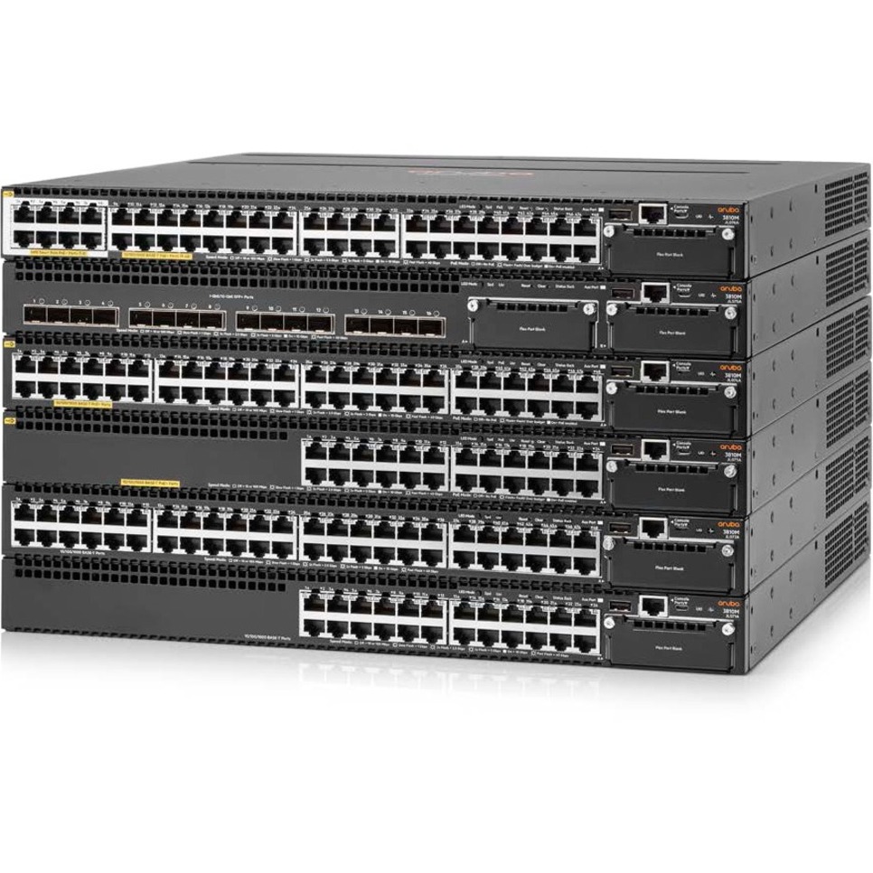 HPE 3810M 48G PoE+ 4SFP+ 1050W Switch - 48 Ports - Manageable - 10 Gigabit Ethernet, Gigabit Ethernet - 10/100/1000Base-T, 10GBase-X - Refurbished - 3 Layer Supported - Modular - Twisted Pair, Optical Fiber - 1U - Rack-mountable