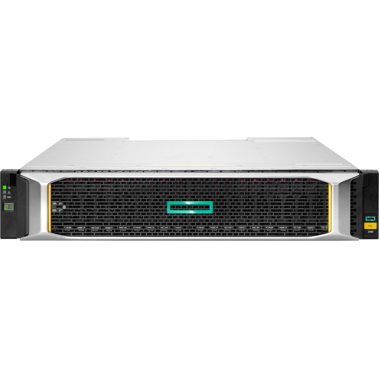 HPE MSA 2060 SAN Storage System - 12 x HDD Supported - 12 x HDD Installed - 240 TB Installed HDD Capacity - 12Gb/s SAS - 12 x SSD Supported - Clustering Supported - 2 x 16Gb/s Fibre Channel Controller - RAID Supported - 0, 1, 5, 6, 10 RAID Levels - 12 x Total Bays - 12 x 3.5" Bay - Gigabit Ethernet - Network (RJ-45) - FCP, SNMP, SSH, SMTP, FTP, SFTP, HTTP, HTTPS, Telnet - 2U - Rack-mountable