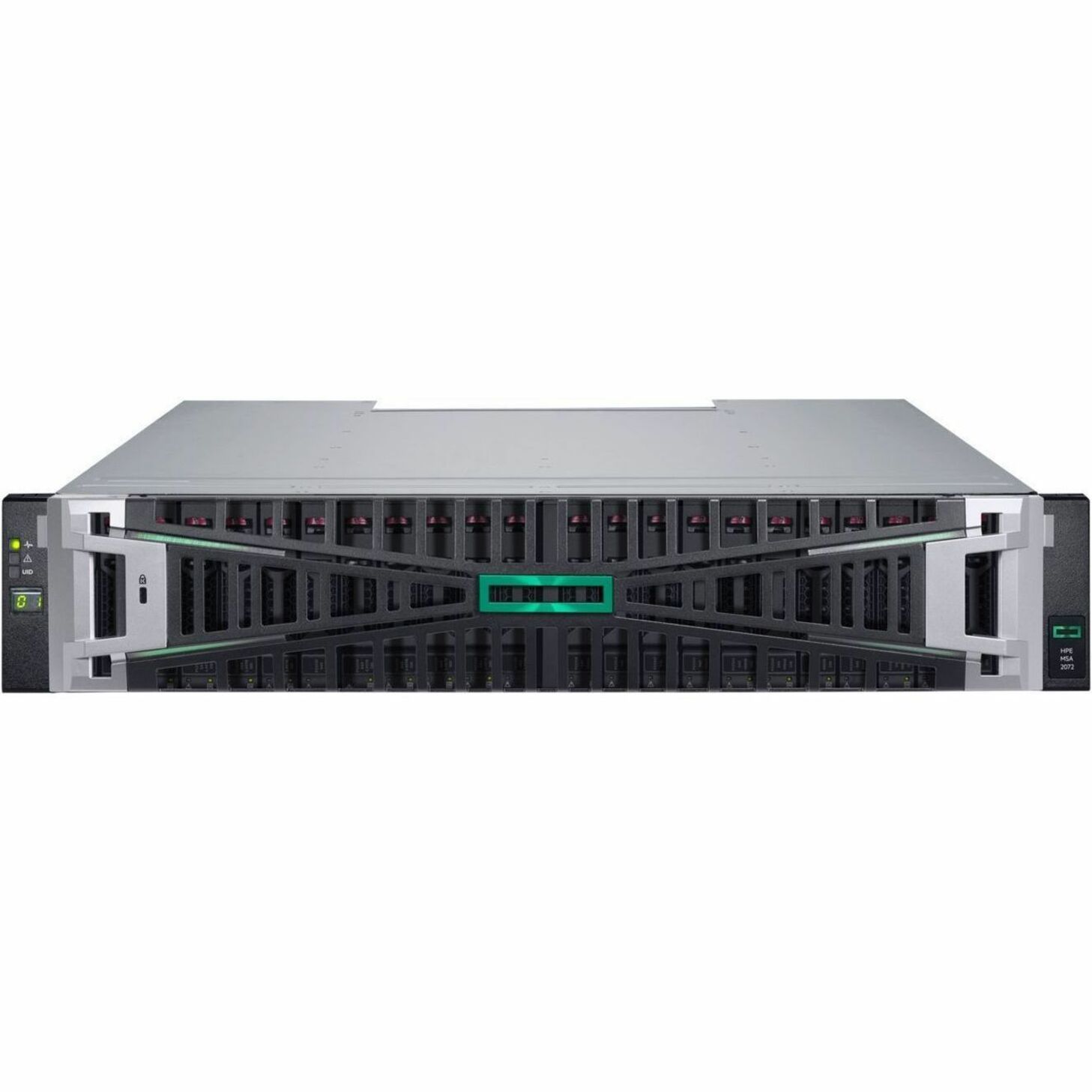 MSA 2070 SAN Storage System - 24 x HDD Supported - 0 x HDD Installed - 24 x SSD Supported - 2 x SSD Installed - 3.84 TB Total Installed SSD Capacity - Clustering Supported - 2 x 12Gb/s SAS Controller - RAID Supported - 0, 1, 5, 6, 10 RAID Levels - 24 x Total Bays - 24 x 2.5" Bay - Gigabit Ethernet - Network (RJ-45) - FCP, SNMP, SSH, SMTP, FTP, SFTP, HTTP, HTTPS, Telnet - 2U - Rack-mountable