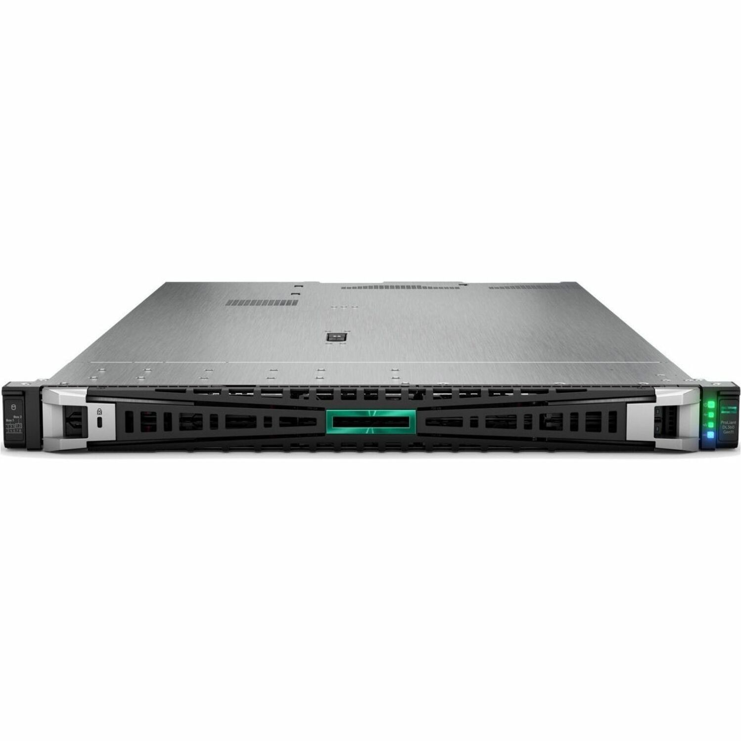 HPE ProLiant DL360 Gen11 1U Rack Server - 1 x Intel Xeon Gold 6530 2.10 GHz - 128 GB RAM - 9.60 TB SSD - (5 x 1.92TB) SSD Configuration - 12Gb/s SAS, Serial ATA/600, NVMe Controller - Intel C741 Chip - 2 Processor Support - 8 TB RAM Support - DDR5 SDRAM - 0, 1, 5, 6, 10, 50, 60 RAID Levels Up to 16 MB Graphic Card - 10 Gigabit Ethernet - 9 x Total Bay(s) - 8 x SFF Bay(s) - Hot Swappable Bays - 2 x 1000 W - Redundant Power Supply