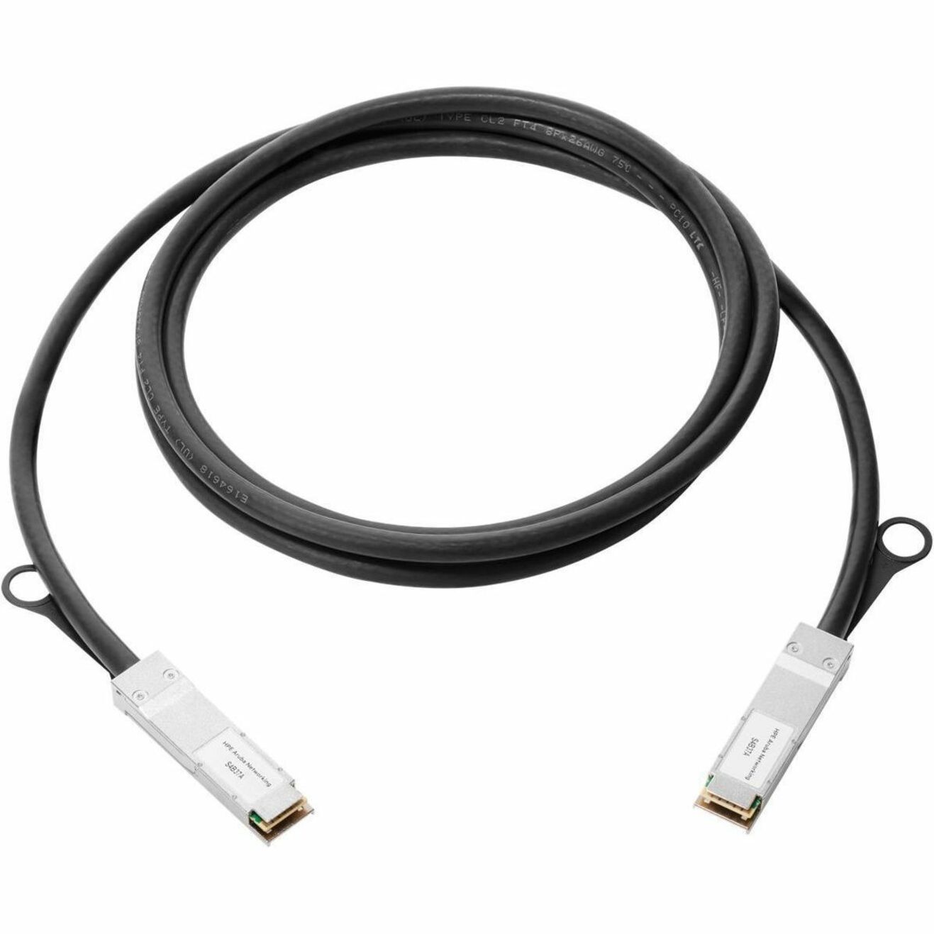 Aruba Networking 200G QSFP56 to QSFP56 2.5m Direct Attach Cable - 8.20 ft QSFP56 Network Cable for Network Device - First End: 1 x QSFP56 Network - Second End: 1 x QSFP56 Network - 200 Gbit/s