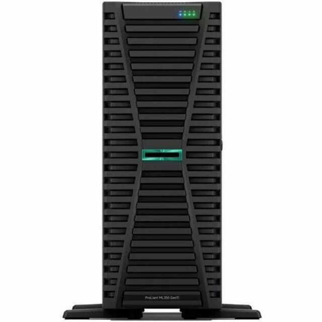 HPE ProLiant ML350 G11 4U Tower Server - 1 x Intel Xeon Silver 4516Y+ 2.20 GHz - 64 GB RAM - 1.92 TB SSD - (2 x 960GB) SSD Configuration - 12Gb/s SAS, Serial ATA/600 Controller - Intel C741 Chip - 2 Processor Support - 4 TB RAM Support - DDR5 SDRAM Up to 16 MB Graphic Card - Gigabit Ethernet - 8 x Total Bay(s) - 8 x SFF Bay(s) - Hot Swappable Bays - 2 x 800 W - Redundant Power Supply