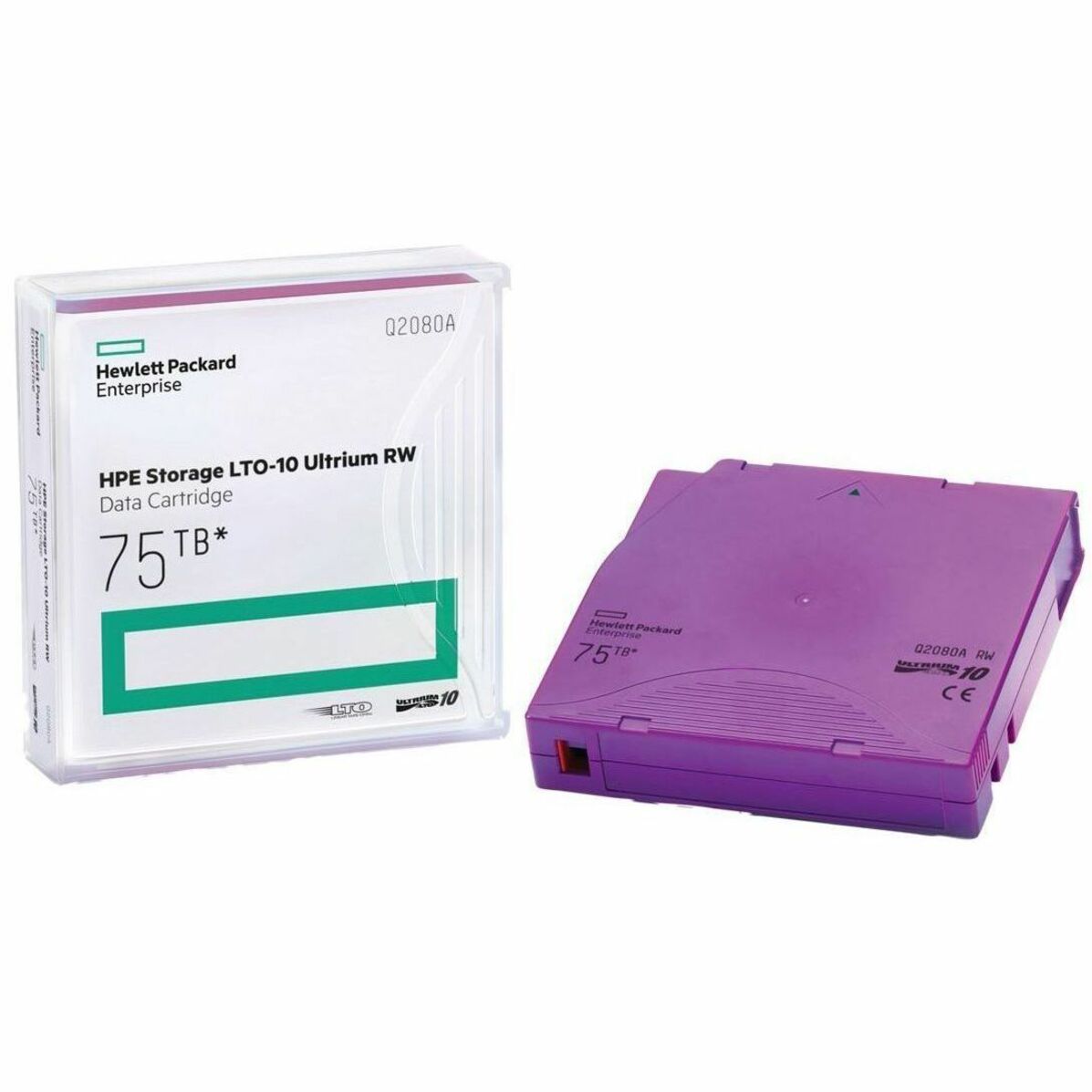 HPE Storage LTO-10 Ultrium 75TB RW 20 Data Cartridges - LTO-10 - Rewritable - 15104 Tracks - 30 TB (Native) / 75 TB (Compressed) - 3395.67 ft Tape Length - 419.43 MB/s Native Data Transfer Rate - 20 Pack - Purple