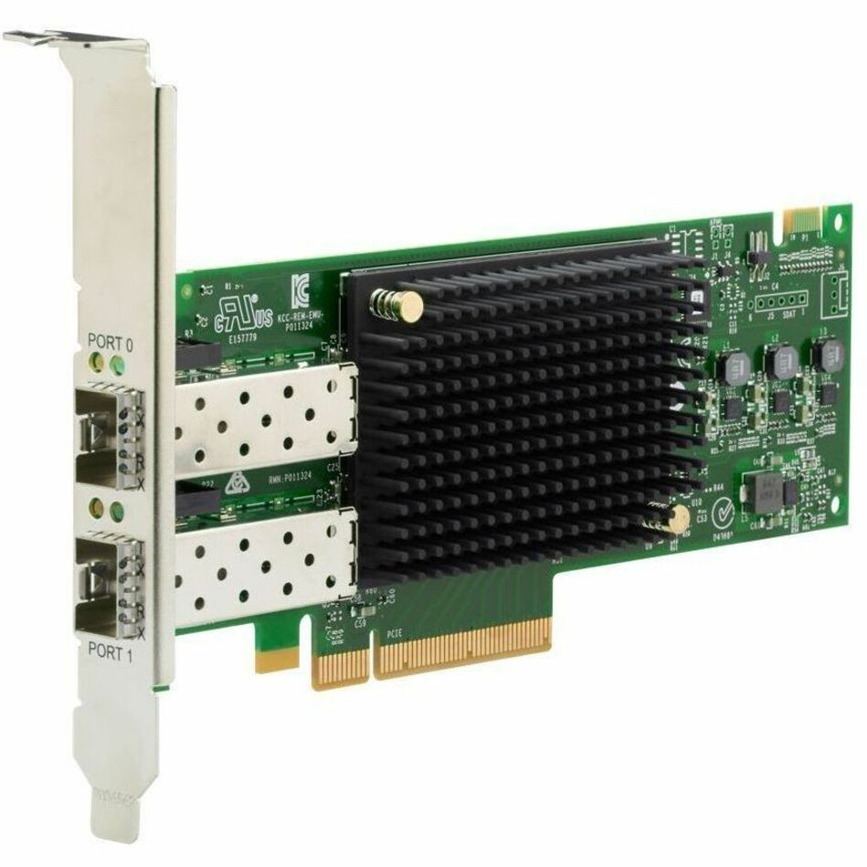 HPE SN1720E 64Gb 2-port Fibre Channel Secure Host Bus Adapter - PCI Express 4.0 x8 - 64 Gbit/s - 2 x Total Fibre Channel Port(s) - 2 x Total Expansion Slot(s) - SFP+ - Plug-in Card