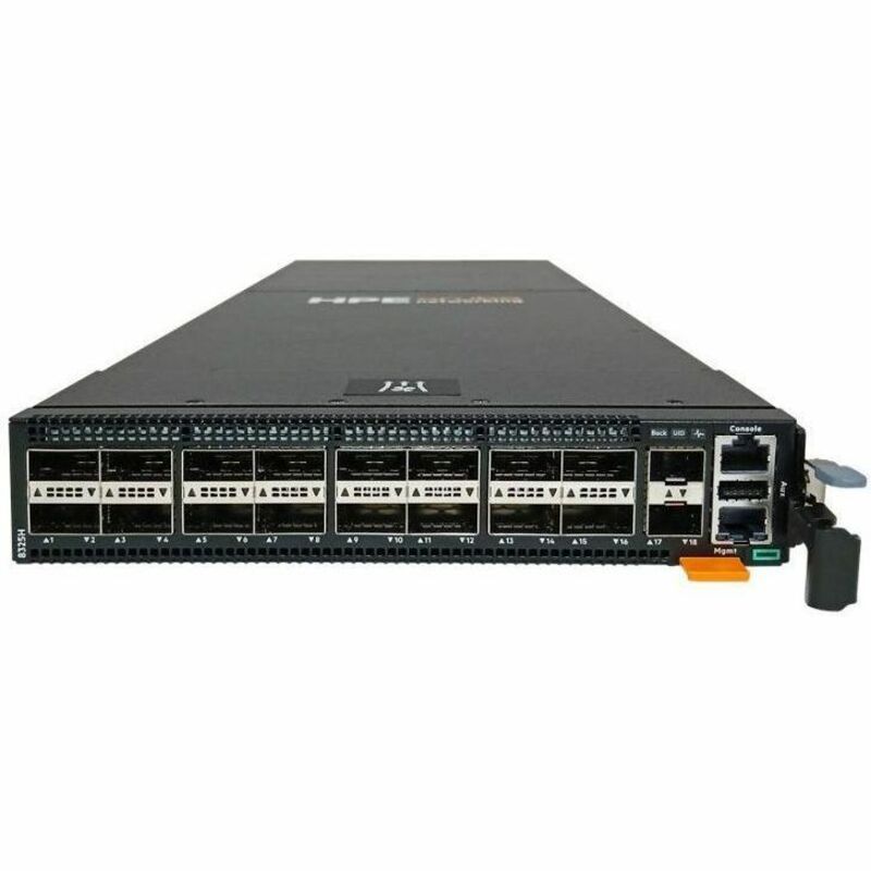 Aruba CX 8325H 16p QSFP28 40G/100G Front-to-Back 4xFan 2xPSU TAA Switch - Manageable - Gigabit Ethernet, 10 Gigabit Ethernet, 25 Gigabit Ethernet, 40 Gigabit Ethernet, 100 Gigabit Ethernet - 1000Base-X, 10GBase-X, 25GBase-X, 40GBase-X, 100GBase-X - 3 Layer Supported - 500 W Power Consumption - Optical Fiber - 1U - Compact, Rack-mountable - TAA Compliant
