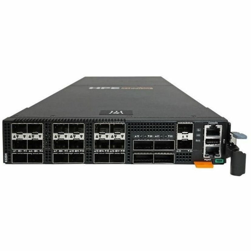Aruba CX 8325H Ethernet Switch - Manageable - 10 Gigabit Ethernet, 25 Gigabit Ethernet, 100 Gigabit Ethernet - 10GBase-X, 25GBase-X, 100GBase-X - 3 Layer Supported - Modular - 500 W Power Consumption - Optical Fiber - 1U - Rack-mountable, Compact