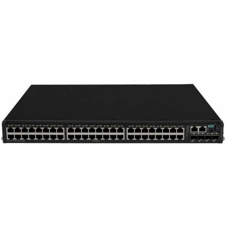 HPE Comware Switch 48p 10M/100M/1G 4p SFP28 10G/25G 1-slot 5550HI - 48 Ports - Manageable - Gigabit Ethernet, 10 Gigabit Ethernet, 25 Gigabit Ethernet - 10/100/1000Base-T, 10GBase-X, 25GBase-X - 3 Layer Supported - 100 W Power Consumption - Twisted Pair, Optical Fiber