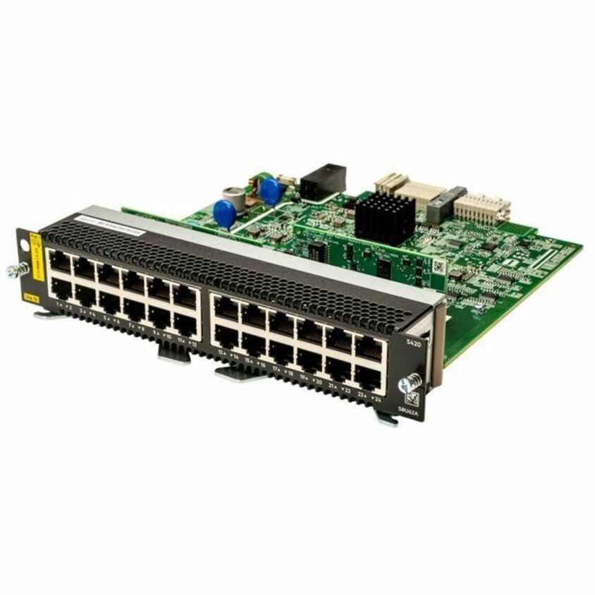 Aruba CX 5420 Switch Chassis - 24 Ports - Manageable - Gigabit Ethernet - 10/100/1000Base-T - Refurbished - 3 Layer Supported - Modular - 1600 W Power Consumption - Twisted Pair, Optical Fiber - PoE Ports - 4U - Rack-mountable