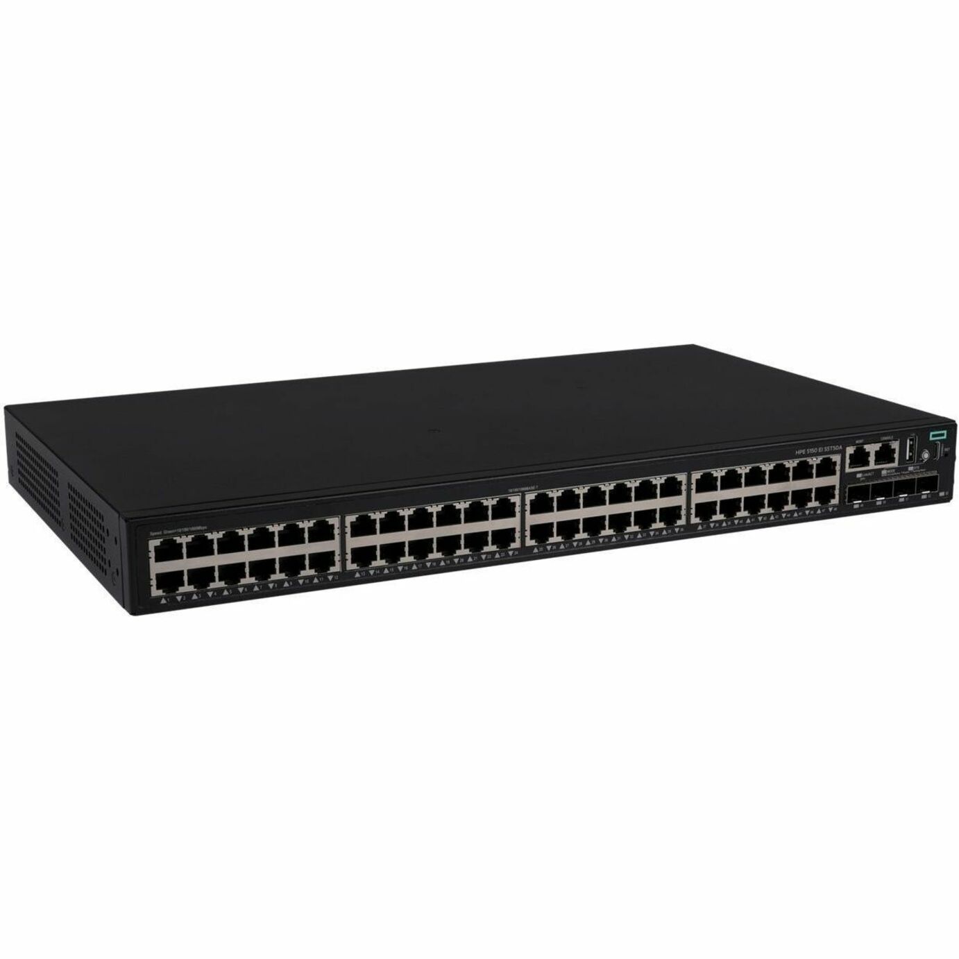 HPE Comware Switch 48p 10M/100M/1G 4p SFP+ 1G/10G 5150EI - 48 Ports - Manageable - Gigabit Ethernet, 10 Gigabit Ethernet - 10/100/1000Base-T, 1000Base-X, 10GBase-X - 3 Layer Supported - 42 W Power Consumption - Twisted Pair, Optical Fiber