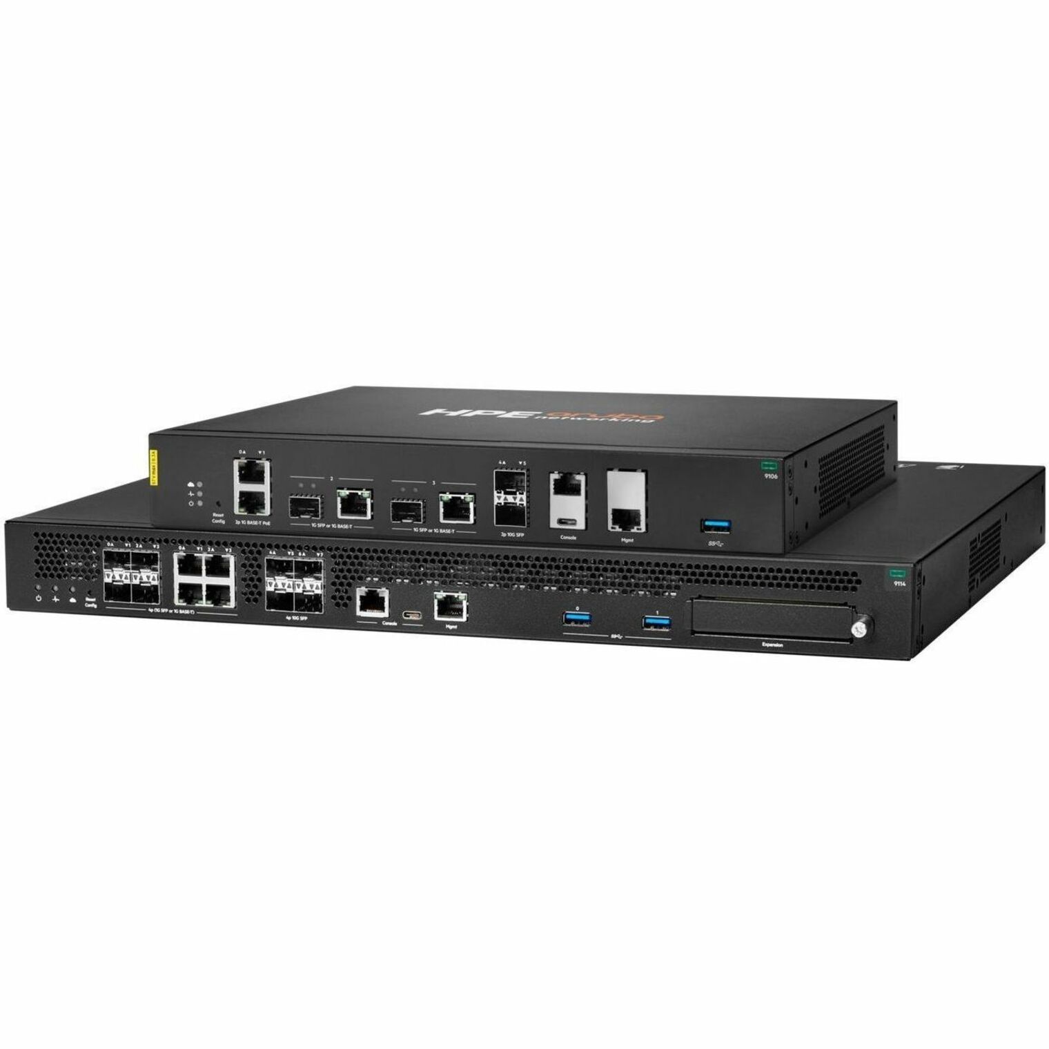 Aruba 9106 Router - 4 Ports - 3 RJ-45 Port(s) - 1 WAN Port(s) - PoE Ports - Management Port - 4 SFP (mini-GBIC) Slots, SFP+ Slots - 10 Gigabit Ethernet - Desktop