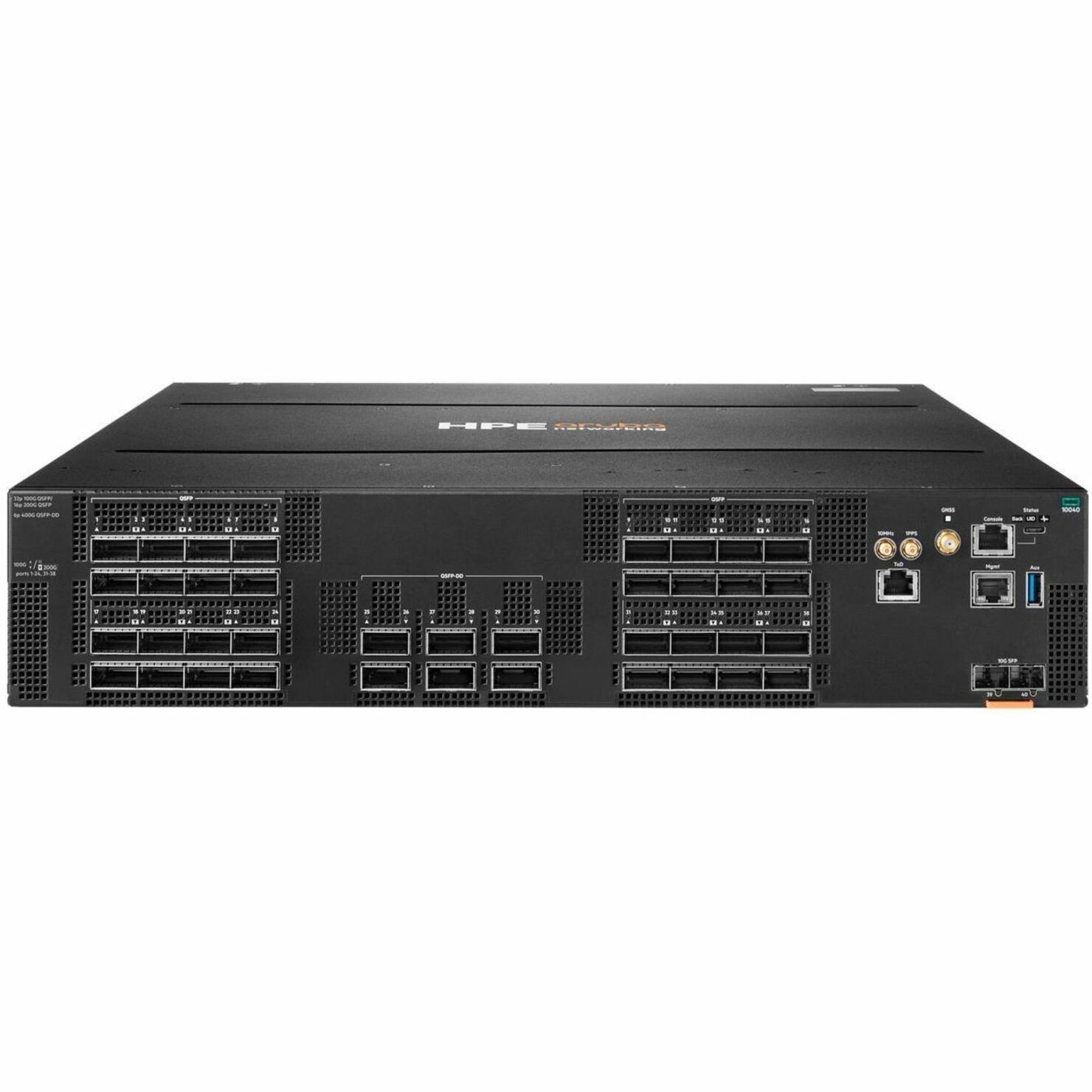 Aruba CX 10040 Ethernet Switch - Manageable - 100 Gigabit Ethernet, 400 Gigabit Ethernet, 10 Gigabit Ethernet - 100GBase-X, 10GBase-X - 3 Layer Supported - 1700 W Power Consumption - Optical Fiber - 2U - Rack-mountable - TAA Compliant