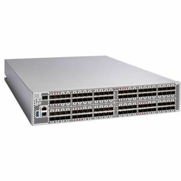 HPE Storage 64Gb 96/96 64Gb Short Wave SFP+ Fibre Channel Switch C-series SN6730C (S6G57A) - 96 Ports - 64 Gbit/s - 64 Gigabit Ethernet, 32 Gigabit Ethernet, 16 Gigabit Ethernet - 96 x Total Expansion Slots - SFP+ - 96 x SFP+ Slots - Manageable - Rack-mountable - 2U - Redundant Power Supply
