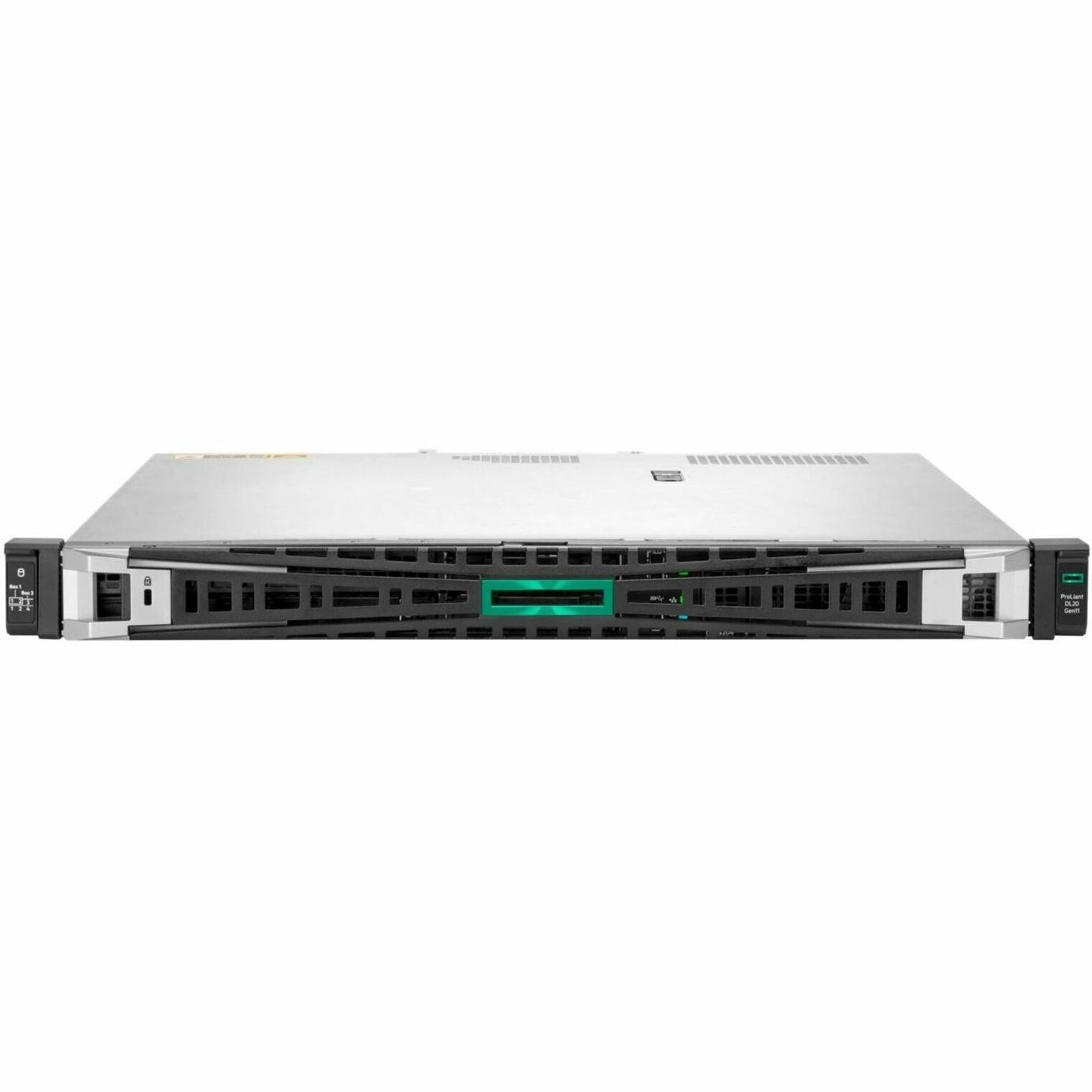 HPE ProLiant DL20 G11 1U Rack Server - 1 x Intel Xeon 6333P 3.10 GHz - 32 GB RAM - 1.88 TB SSD - (2 x 960GB) SSD Configuration - Serial ATA/600, 12Gb/s SAS, NVMe Controller - Intel C262 Chip - 1 Processor Support - 128 GB RAM Support - DDR5 SDRAM - 0, 1, 5, 6, 10, 50, 60 RAID Levels - Matrox Up to 16 MB Graphic Card - Gigabit Ethernet - 5 x Total Bay(s) - 4 x SFF Bay(s) - Hot Swappable Bays - 2 x 500 W - Redundant Power Supply