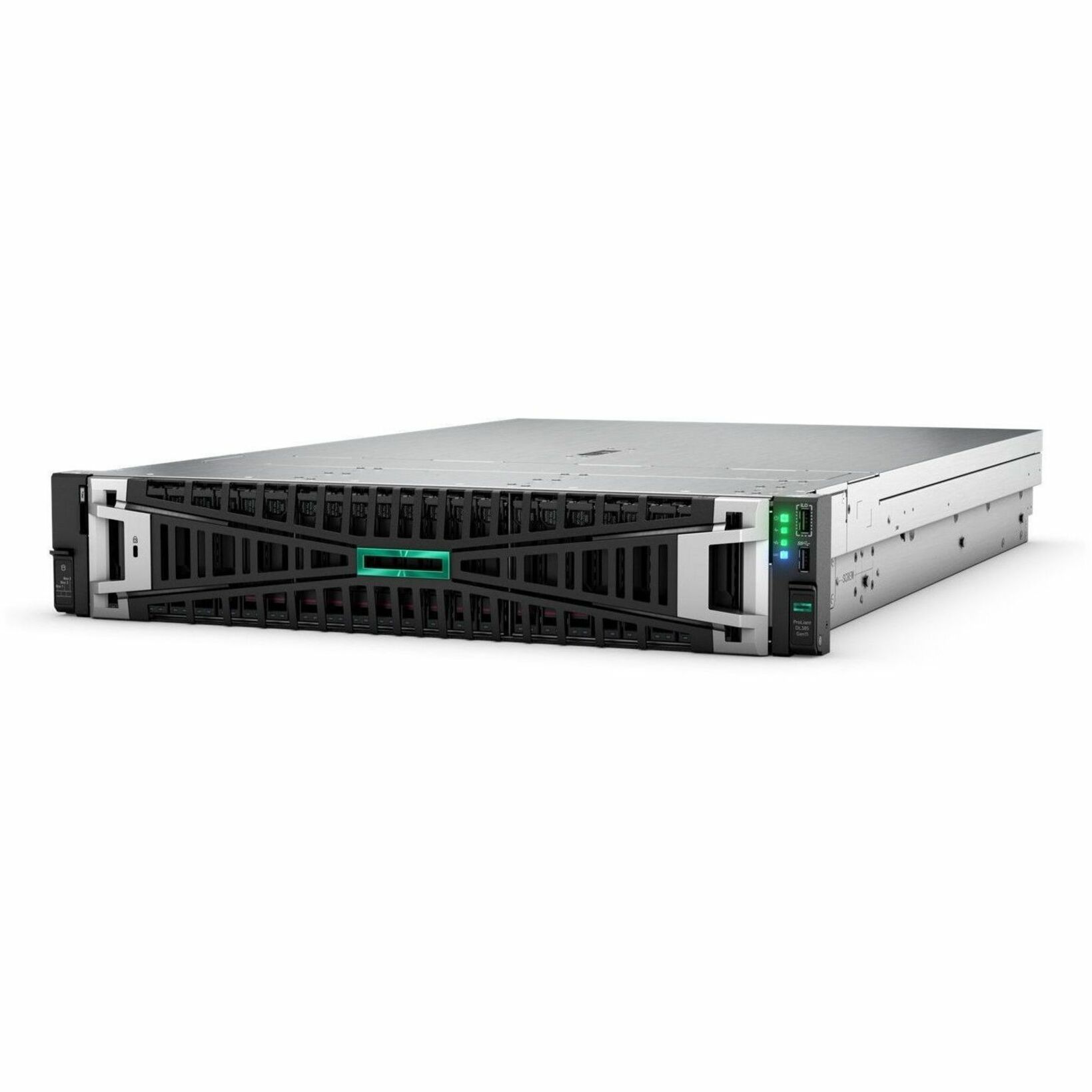HPE ProLiant DL385 G11 2U Rack Server - 1 x AMD EPYC 9015 3.60 GHz - 64 GB RAM - 960 TB SSD - (2 x 480GB) SSD Configuration - AMD Chip - 2 Processor Support - 6 TB RAM Support - DDR5 SDRAM - 0, 1, 5, 6, 10, 50, 60 RAID Levels Up to 16 MB Graphic Card - Gigabit Ethernet - 8 x Total Bay(s) - 8 x SFF Bay(s) - Hot Swappable Bays - 2 x 800 W - Redundant Power Supply