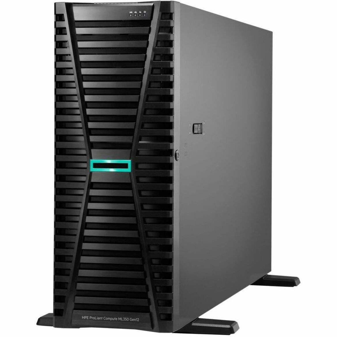 HPE ProLiant ML350 Gen12 4U Tower Server - 1 x Intel Xeon 6505P 2 GHz - 64 GB RAM - 960 GB SSD - (2 x 480GB) SSD Configuration - Serial ATA/600, 12Gb/s SAS, NVMe Controller - Intel Chip - 2 Processor Support - 8 TB RAM Support - DDR5 SDRAM - 0, 1, 5, 6, 10, 50, 60 RAID Levels Up to 16 MB Graphic Card - Gigabit Ethernet - 9 x Total Bay(s) - 8 x SFF Bay(s) - Hot Swappable Bays - 2 x 800 W - Redundant Power Supply