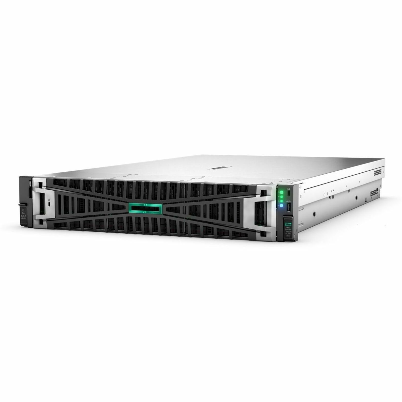 HPE ProLiant DL380 Gen12 2U Rack Server - 1 x Intel Xeon 6517P 3.20 GHz - 64 GB RAM - Serial ATA/600, 12Gb/s SAS, NVMe Controller - Intel Chip - 2 Processor Support - 8 TB RAM Support - DDR5 SDRAM - 0, 1, 5, 6, 10, 50, 60 RAID Levels Up to 16 MB Graphic Card - Gigabit Ethernet - 8 x Total Bay(s) - 8 x SFF Bay(s) - Hot Swappable Bays - 2 x 1000 W - Redundant Power Supply