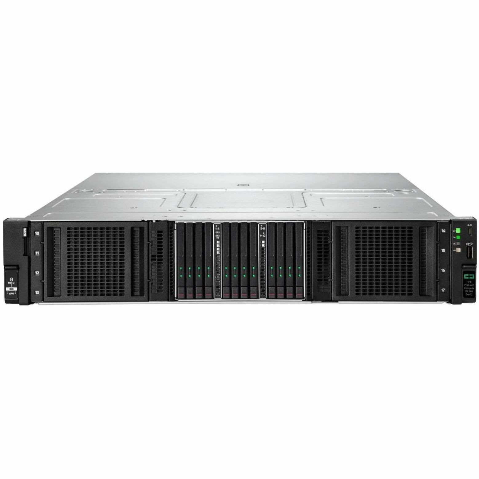 HPE ProLiant Compute DL340 Gen12 2U Rack Server - 1 x Intel Xeon 6 6505P 2.20 GHz - 64 GB RAM - 960 GB SSD - (1 x 960GB) SSD Configuration - Serial ATA/600, 12Gb/s SAS, NVMe Controller - Intel Chip - 2 Processor Support - 4 TB RAM Support - DDR5 SDRAM - 0, 1, 5, 6, 10, 50, 60 RAID Levels Up to 16 MB Graphic Card - Gigabit Ethernet - 8 x Total Bay(s) - 8 x SFF Bay(s) - Hot Swappable Bays - 2 x 800 W - Redundant Power Supply