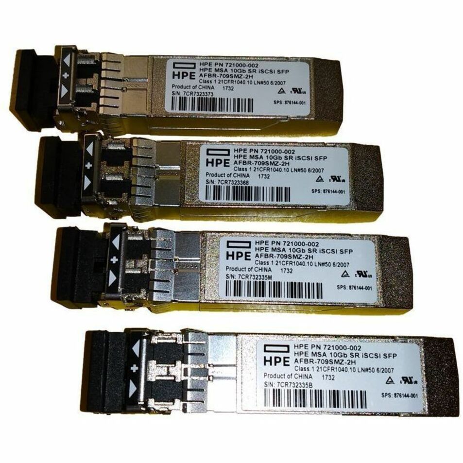 HPE MSA 25Gb SFP28 Short Range 4-pack iSCSI Transceiver Bundle - For Data Networking, Optical Network - 1 x 25 GIgabit Ethernet Network - Optical Fiber25 Gigabit Ethernet25 Gbit/s - Plug-in Module - 4 Pack