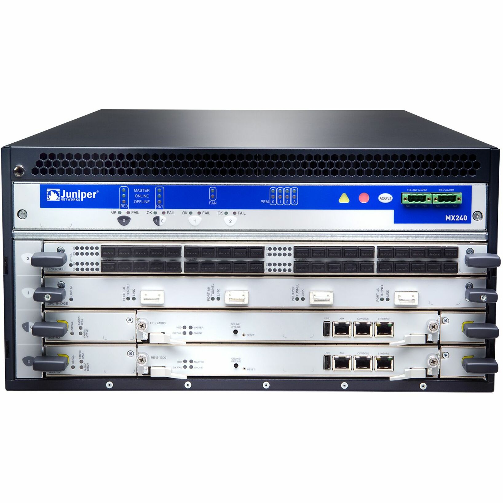 Juniper MX240 Router Chassis - 4 - 5U - Rack-mountable - 1 Year
