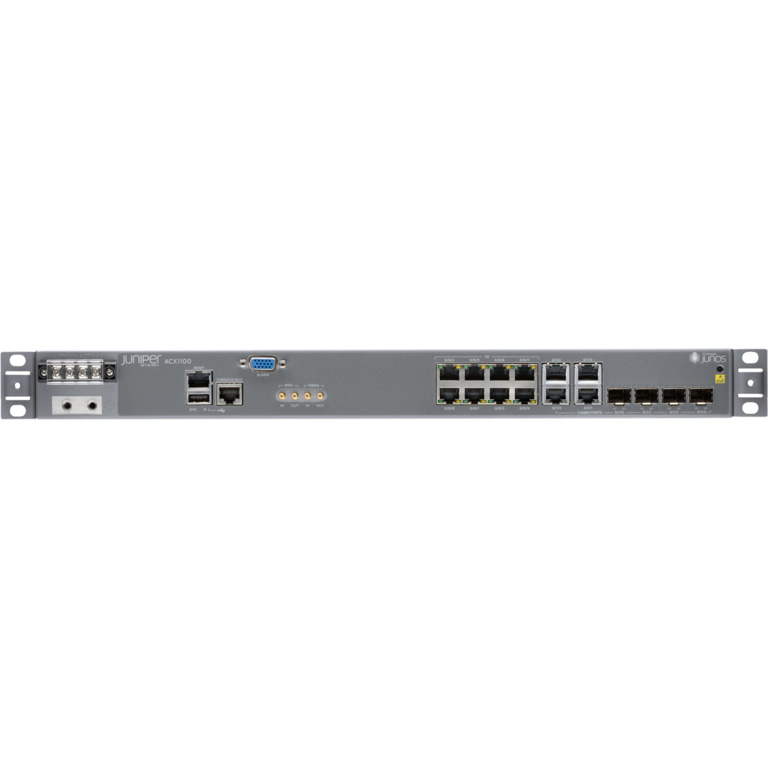Juniper ACX1100-DC Router - 8 Ports - 8 RJ-45 Port(s) - 8 - Gigabit Ethernet - 1U - Rack-mountable - 1 Year