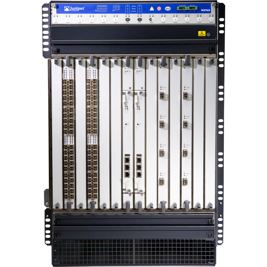 Juniper MX960 3D Universal Edge Router - 12 - 2U - Rack-mountable - 1 Year