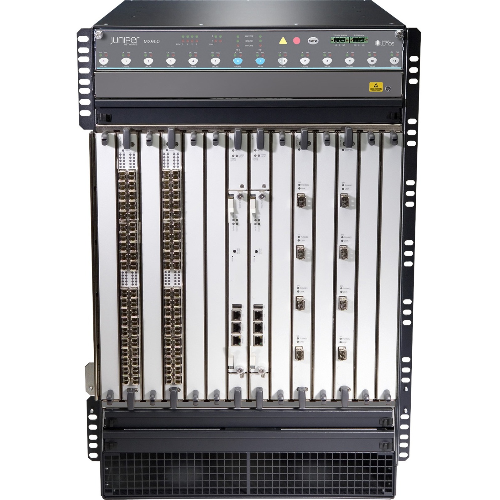 Juniper MX960 Router Chassis - 14 - 400 Gigabit Ethernet - 16U - Rack-mountable