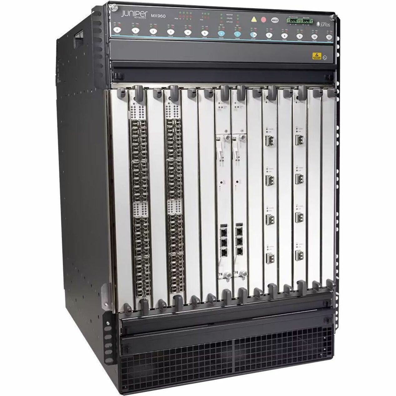 Juniper MX960 Router Chassis - 14 Routing Engine Slots - 400 Gigabit Ethernet - 16U - Rack-mountable - 1 Year