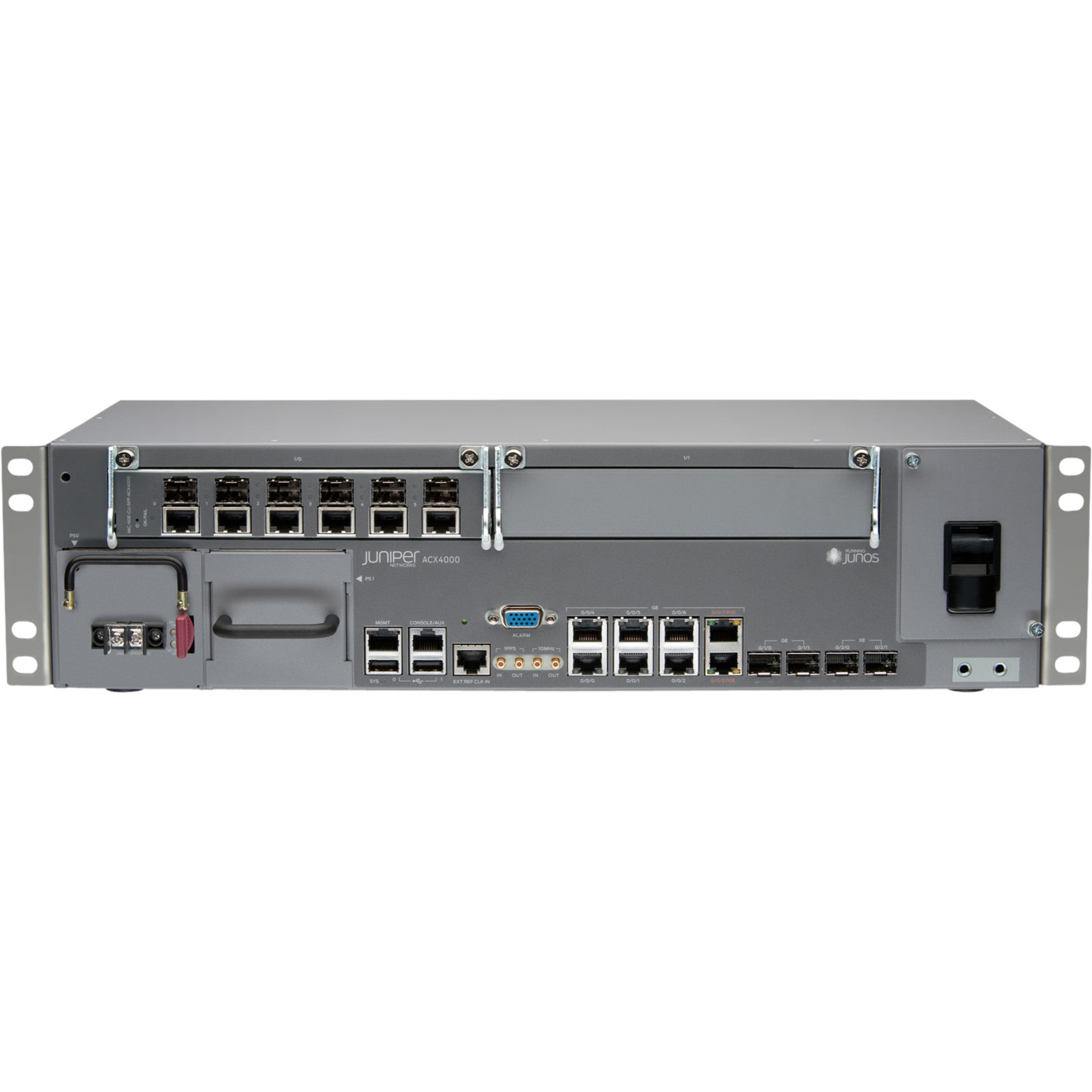 Juniper ACX4000 Universal Access Router - 8 Ports - 8 RJ-45 Port(s) - PoE Ports - Management Port - 6 - 2U - Rack-mountable - 1 Year