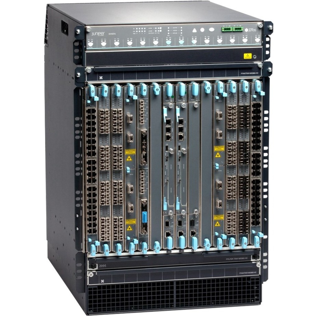 Juniper EX9214 Ethernet Switch - Manageable - Ethernet - 100Base-X - 3 Layer Supported - Modular - 1290 W Power Consumption - Optical Fiber - 8U - Rack-mountable - 1 Year Limited Warranty