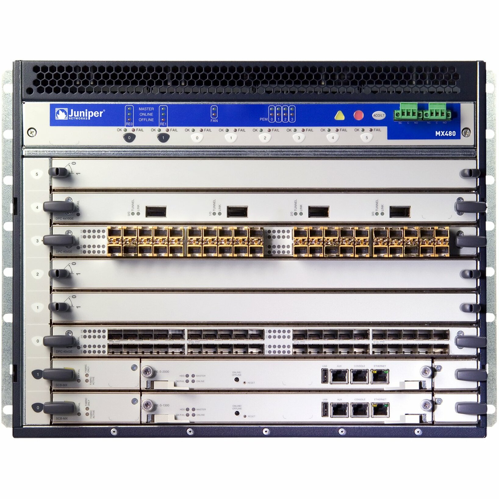 Juniper MX480 Universal Edge Router - 6 - 8U - Rack-mountable