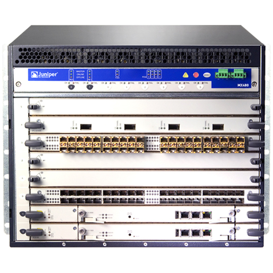 Juniper MX480 Router Chassis - 8 - Rack-mountable - 1 Year
