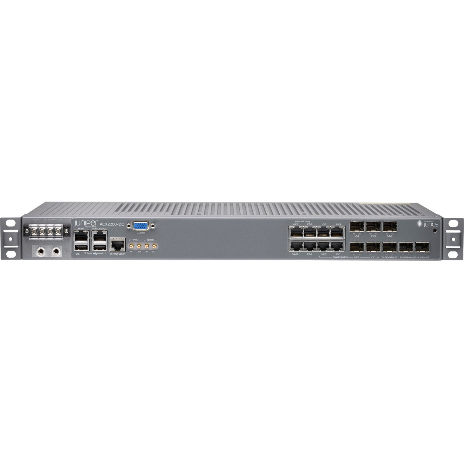 Juniper ACX2200 Router - 8 Ports - Management Port - 8 - 10 Gigabit Ethernet - 1U - Rack-mountable - 1 Year