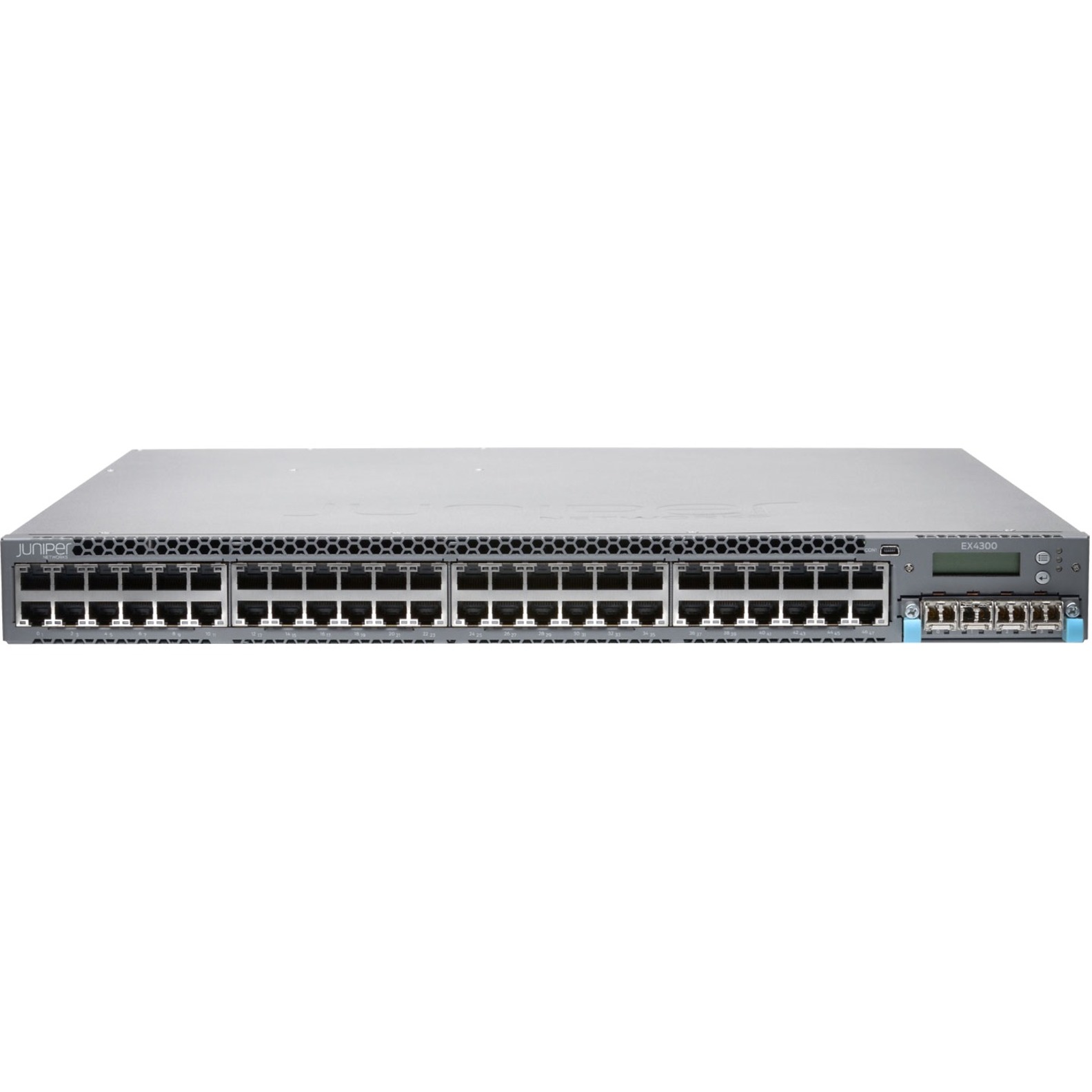 Juniper EX4300-48P-S Ethernet Switch - 48 Ports - Manageable - 10/100/1000Base-T - 3 Layer Supported - 1U - Rack-mountable, Desktop - 1 Year Limited Warranty