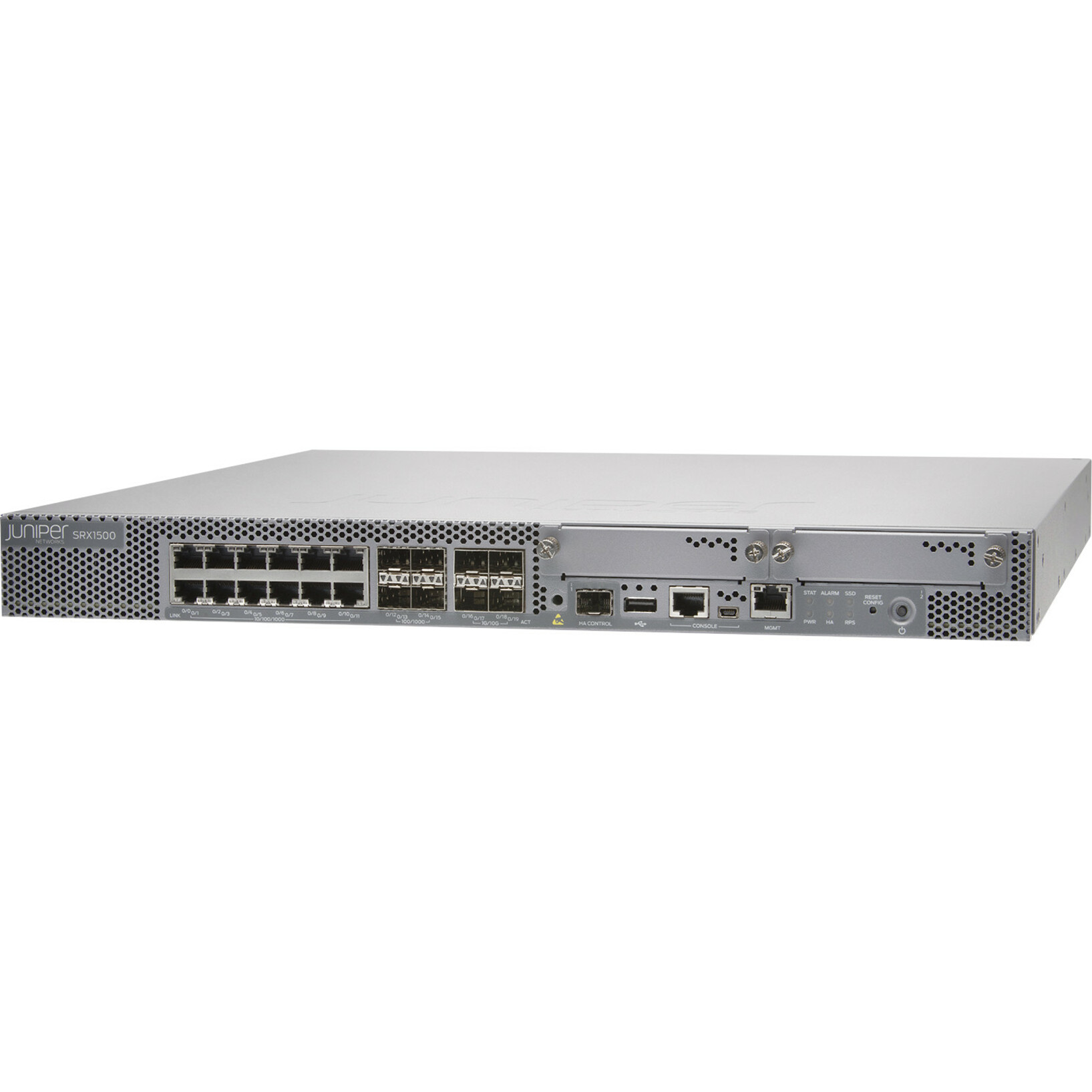 Juniper SRX1500 Network Security/Firewall Appliance - 12 Port - 10/100/1000Base-T - Gigabit Ethernet - AES (256-bit), DES, MD