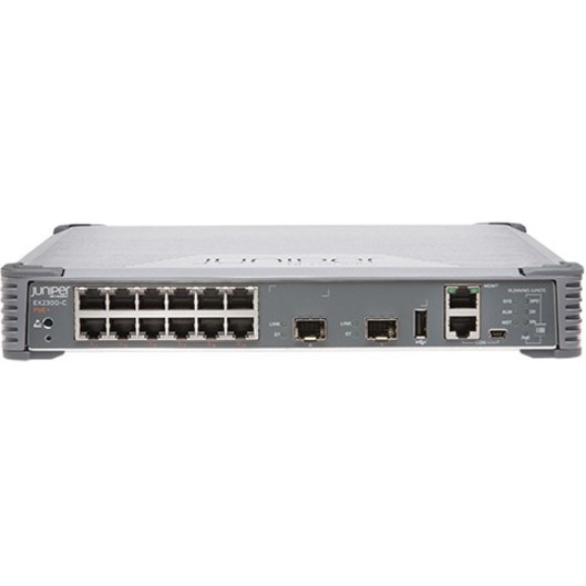 Juniper EX2300-C Compact Ethernet Switch - 12 Ports - Manageable - Gigabit Ethernet, 10 Gigabit Ethernet - 10/100/1000Base-T,
