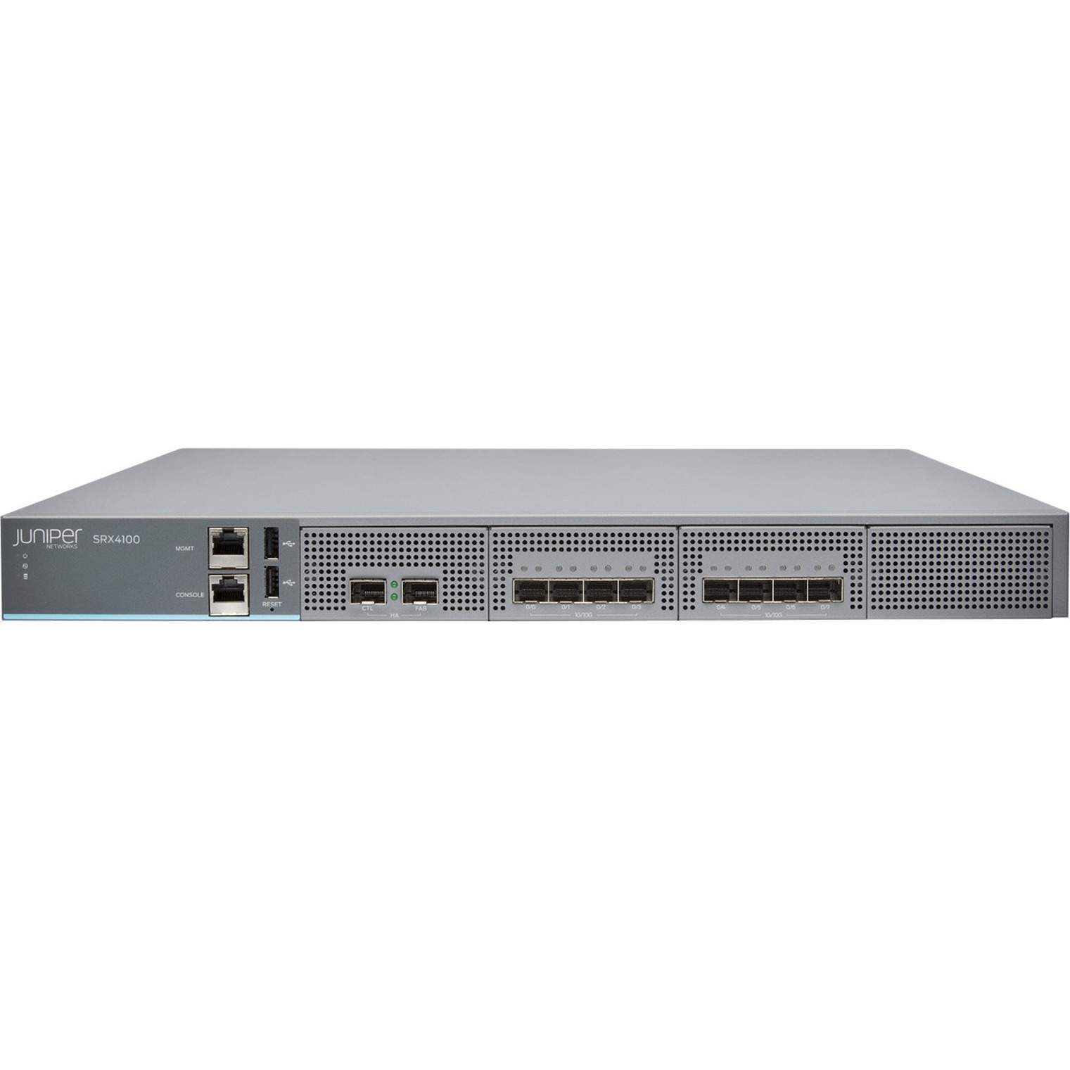 Juniper SRX4100 Router - Management Port - 10 - 10 Gigabit Ethernet - IEEE 802.1p - 1U - Rack-mountable - 1 Year