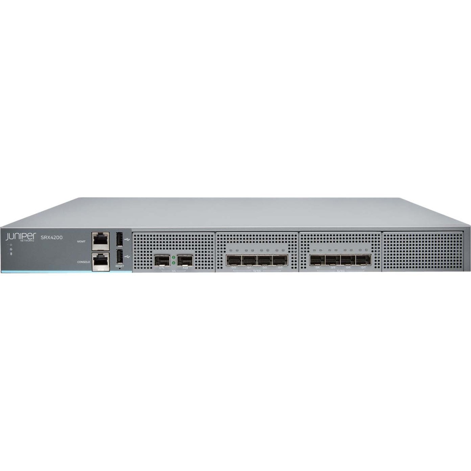 Juniper SRX4200 Router - Management Port - 10 - 10 Gigabit Ethernet - IEEE 802.1p - 1U - Rack-mountable - 1 Year