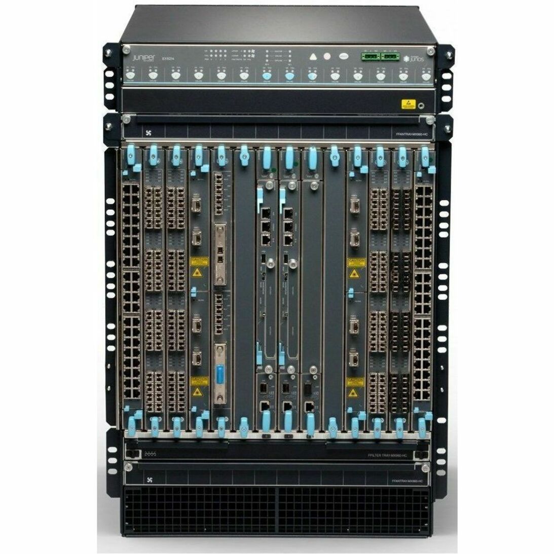 Juniper EX9214 Switch Chassis - Manageable - 3 Layer Supported - 2421 W Power Consumption - 16U - Rack-mountable - 1 Year Limited Warranty