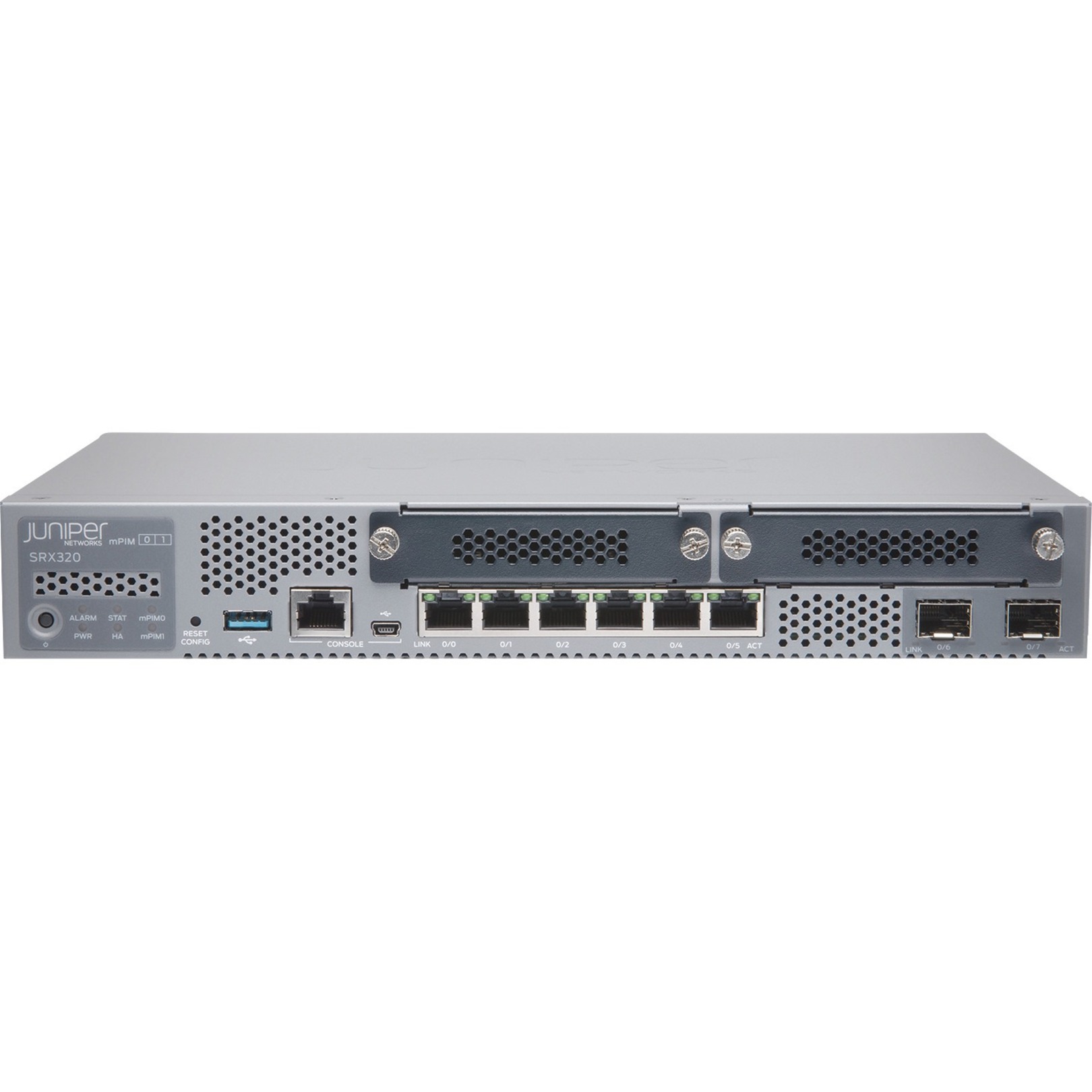 Juniper SRX320 Router - 6 Ports - Management Port - 4 - Gigabit Ethernet - Desktop, Rack-mountable, Wall Mountable
