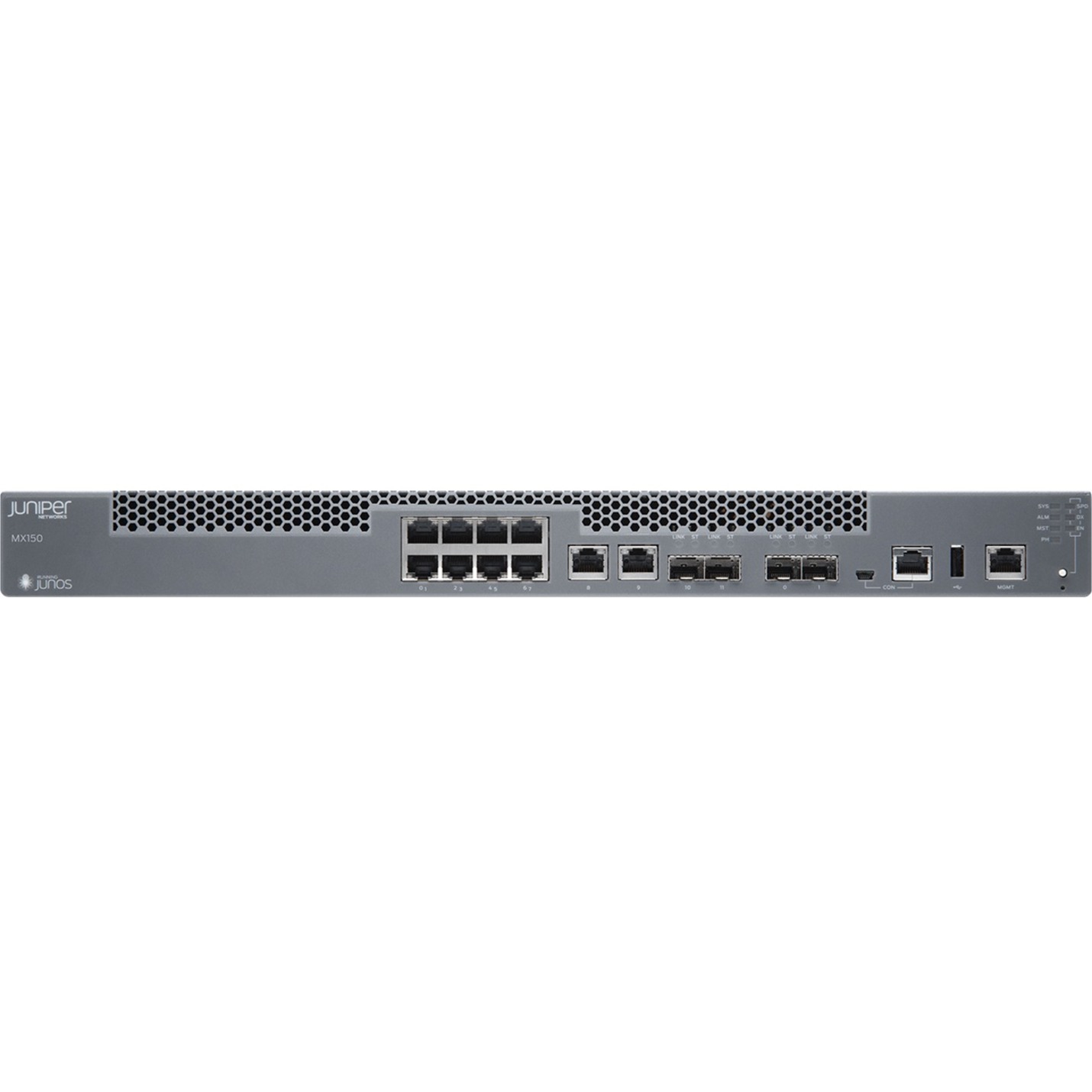 Juniper MX150 Router - 10 Ports - Management Port - 4 - 10 Gigabit Ethernet - 1U - Rack-mountable, Desktop - TAA Compliant -