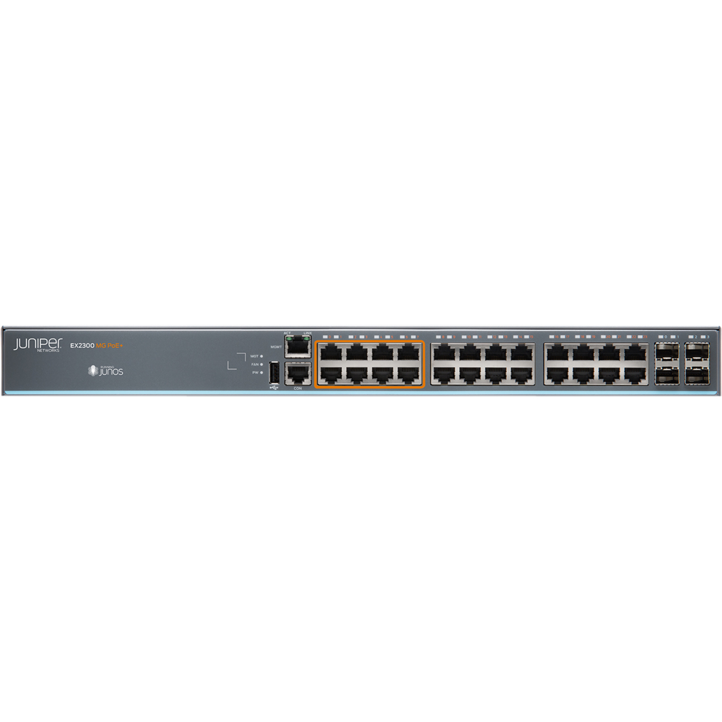 Juniper EX2300 Ethernet Switch - 24 Ports - Manageable - 3 Layer Supported - Modular - Twisted Pair, Optical Fiber - 1U - Rac