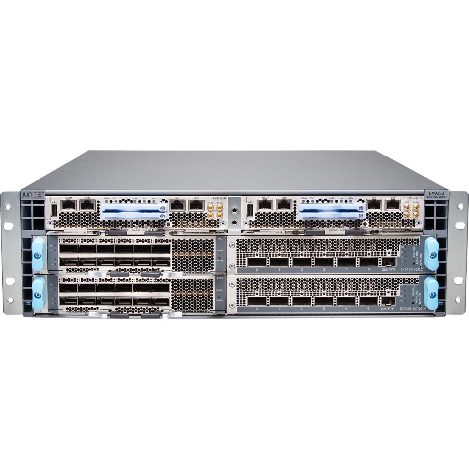 Juniper EX9253 Switch Chassis - Manageable - 3 Layer Supported - Modular - Optical Fiber - 3U - Rack-mountable - 1 Year Limited Warranty