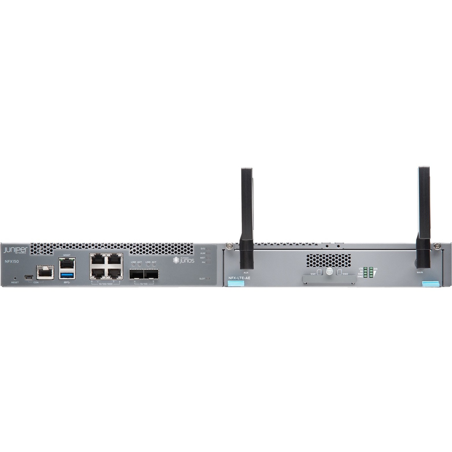 Juniper NFX150 ADSL2, ADSL2+, VDSL, Cellular, Ethernet Wireless Router - 4G - LTE - 4 x Network Port - USB - Gigabit Ethernet - VPN Supported - Rack-mountable, Desktop