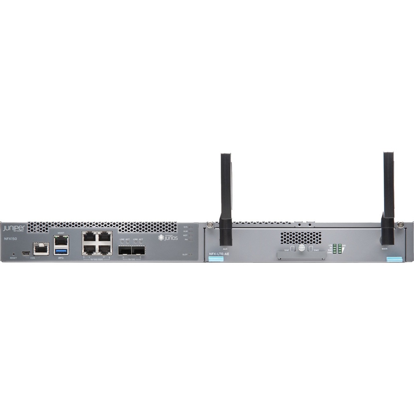 Juniper NFX150 ADSL2, ADSL2+, VDSL, Cellular Wireless Router - 4G - LTE - 4 x Network Port - USB - Gigabit Ethernet - VPN Sup