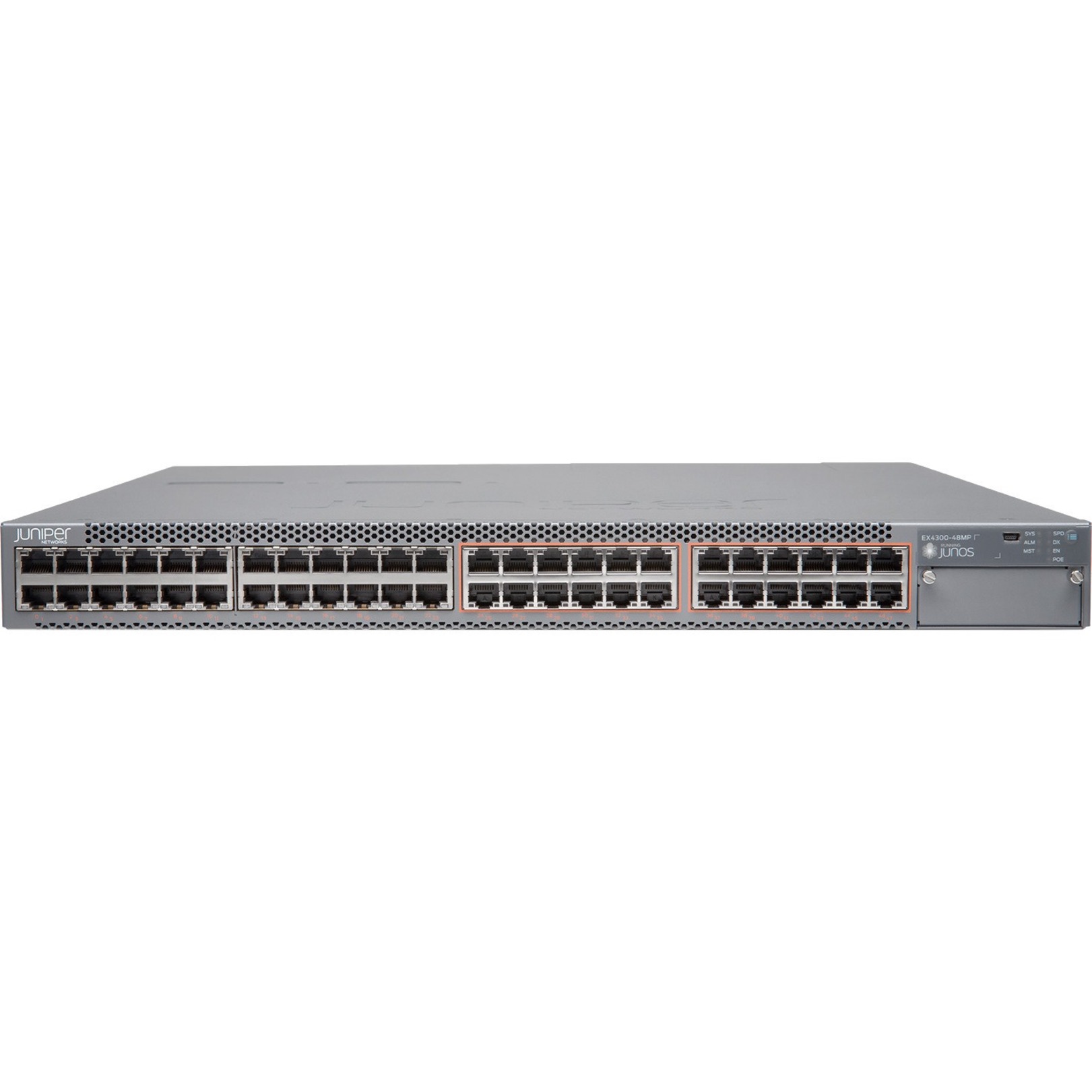 Juniper EX4300-48MP Ethernet Switch - 48 Ports - Manageable - 3 Layer Supported - Modular - Twisted Pair, Optical Fiber - 1U - Rack-mountable, Wall Mountable, Desktop - Lifetime Limited Warranty