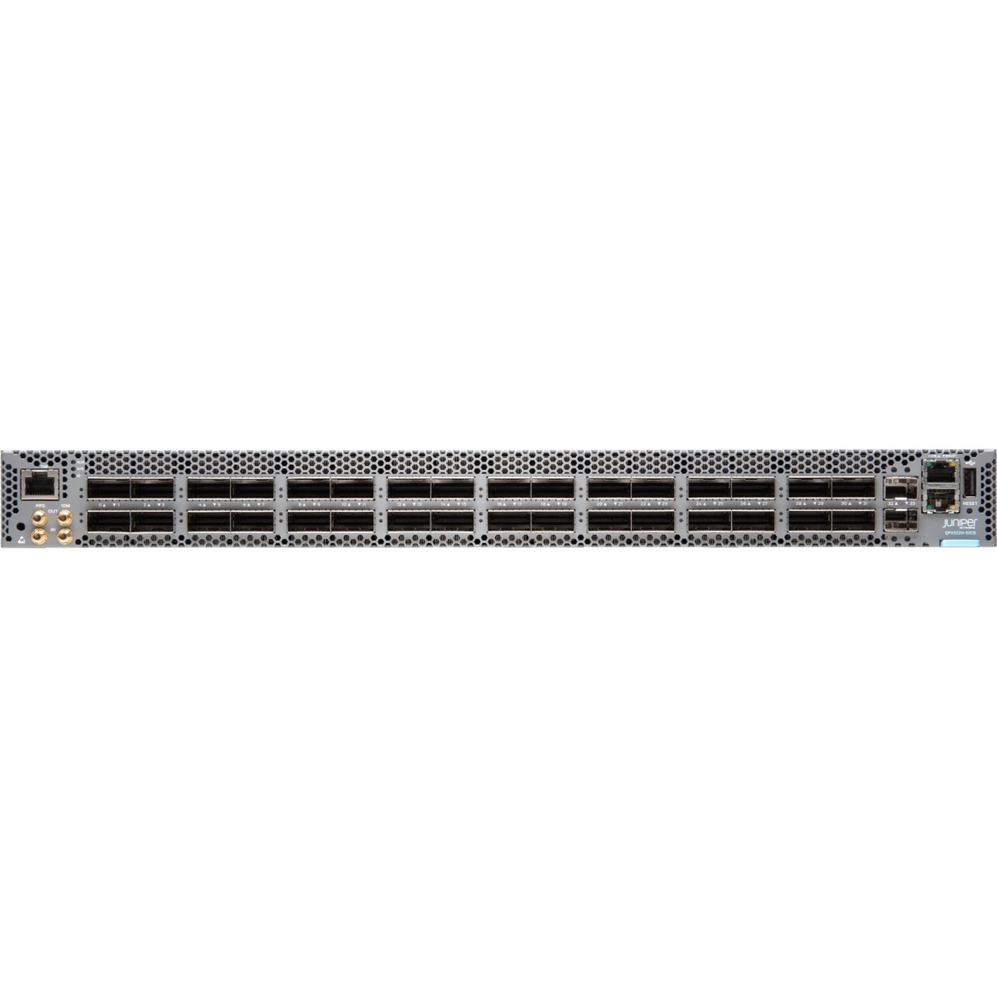 Juniper QFX5220-32CD Ethernet Switch - Manageable - 3 Layer Supported - Modular - 958 W Power Consumption - Optical Fiber - 1U - Rack-mountable - 1 Year Limited Warranty