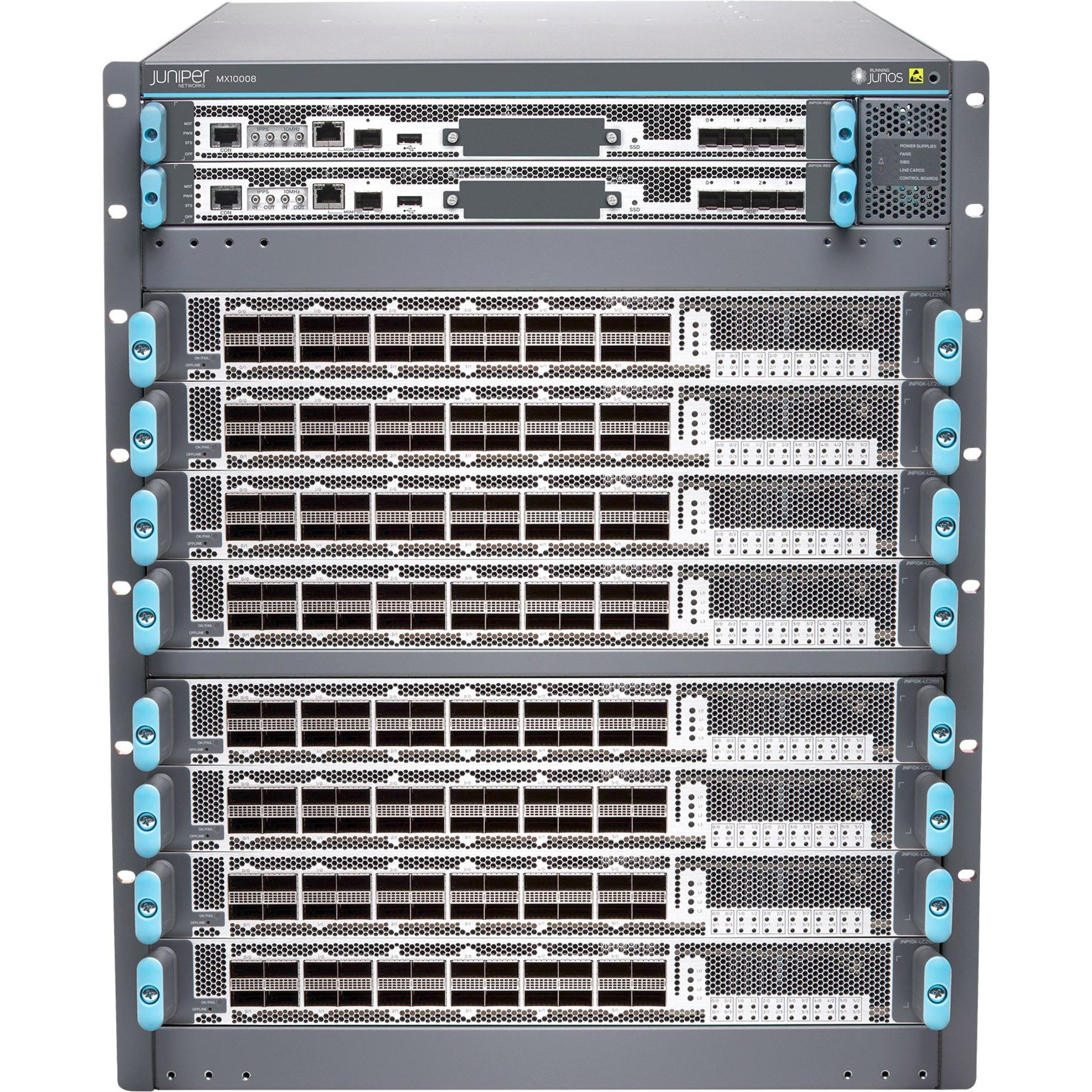Juniper MX10008 Router Chassis - 8 - 400 Gigabit Ethernet - Rack-mountable